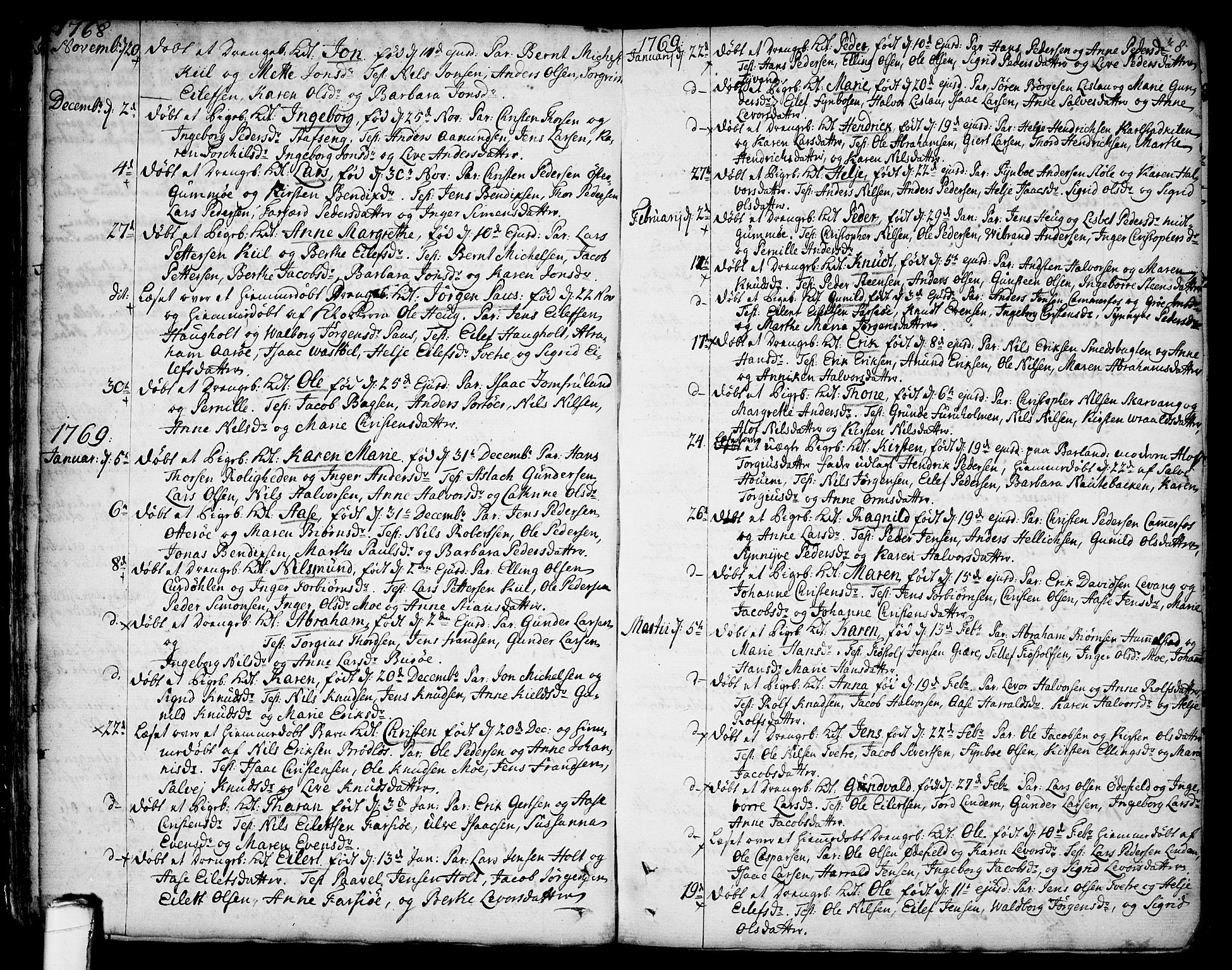 Sannidal kirkebøker, SAKO/A-296/F/Fa/L0002: Parish register (official) no. 2, 1767-1802, p. 28