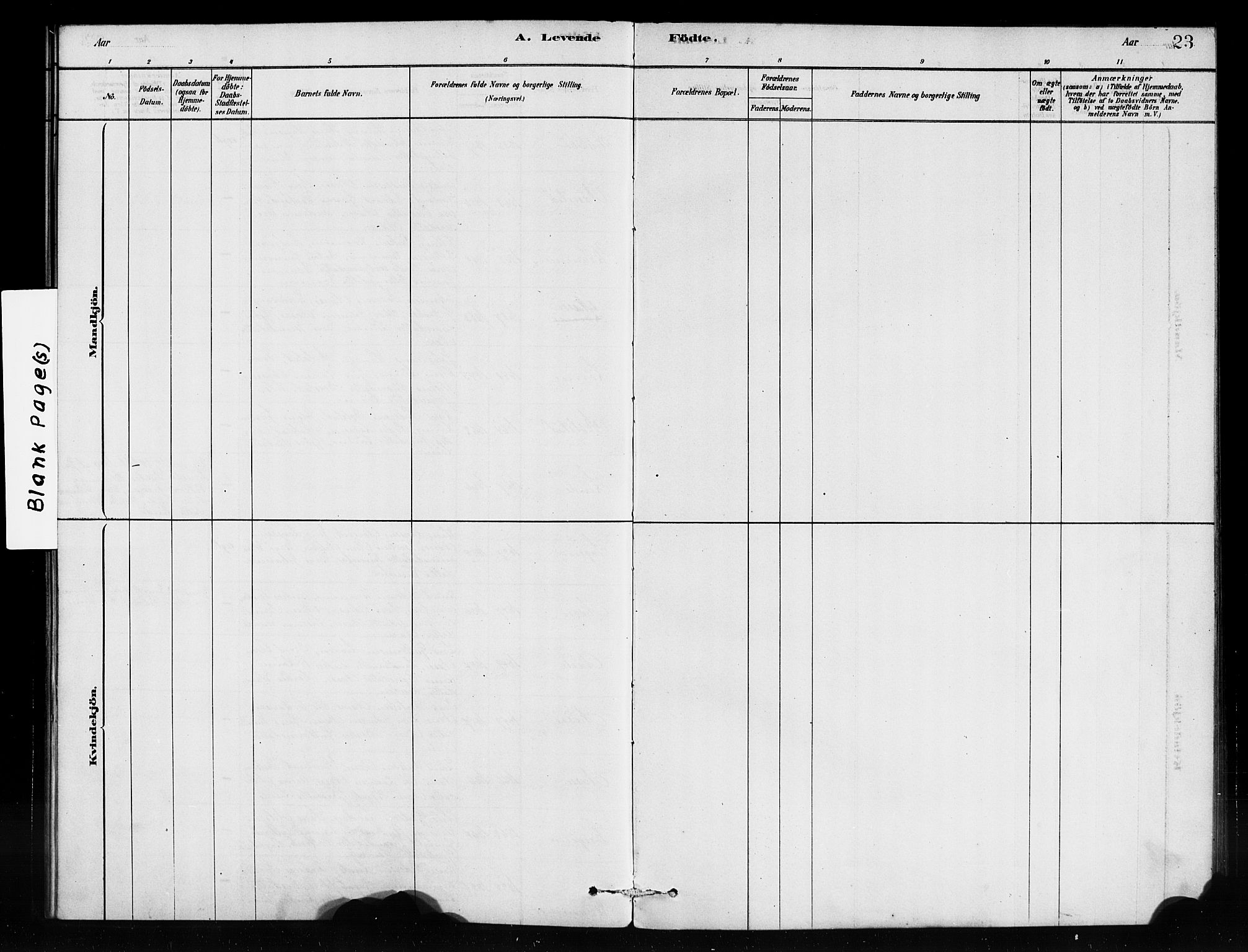 Vik sokneprestembete, AV/SAB-A-81501/H/Haa/Haad/L0001: Parish register (official) no. D 1, 1878-1890, p. 23