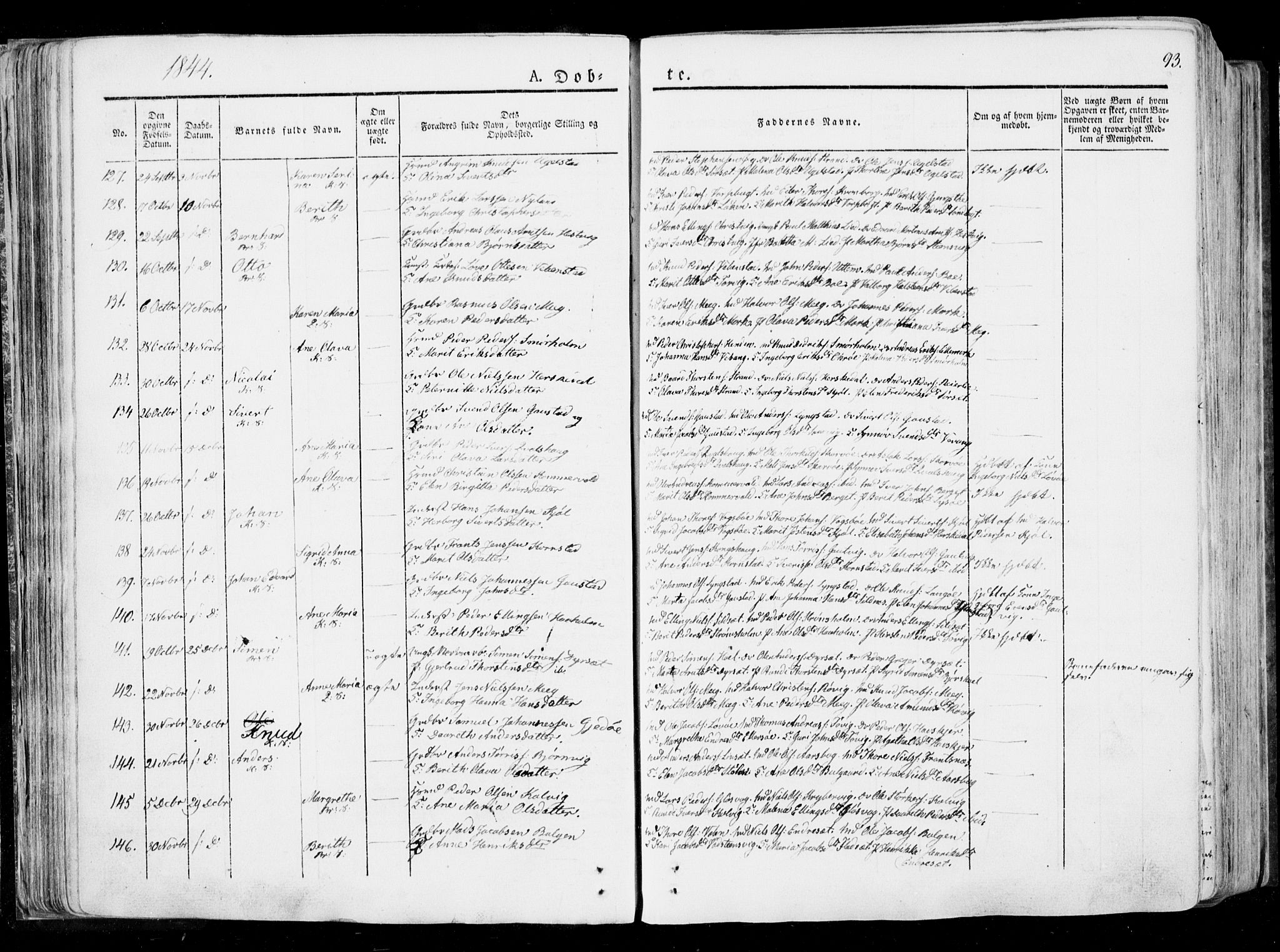 Ministerialprotokoller, klokkerbøker og fødselsregistre - Møre og Romsdal, AV/SAT-A-1454/568/L0803: Parish register (official) no. 568A10, 1830-1853, p. 93