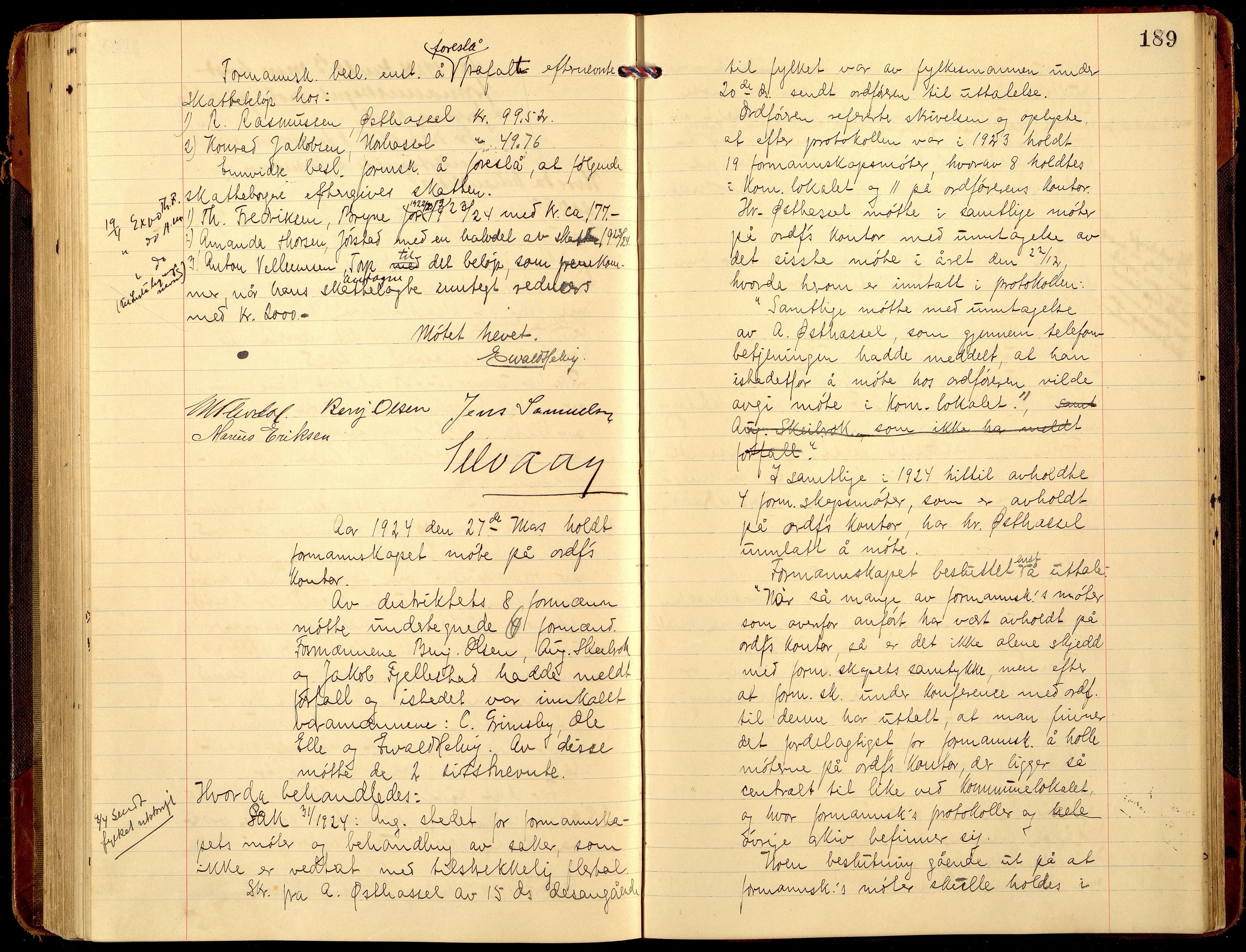 Lista kommune - Formannskapet, ARKSOR/1003LI120/A/L0008: Møtebok (d), 1921-1925, p. 188b-189a