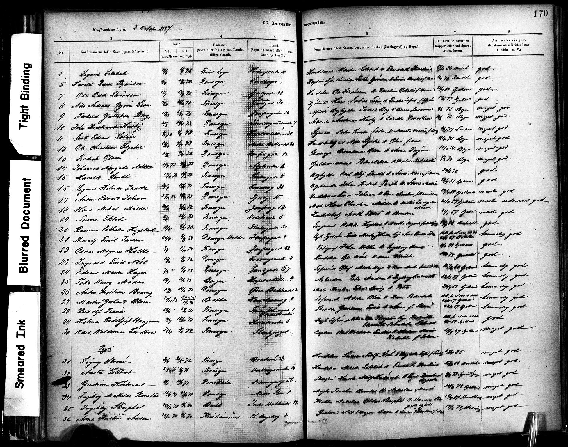 Ministerialprotokoller, klokkerbøker og fødselsregistre - Sør-Trøndelag, SAT/A-1456/602/L0119: Parish register (official) no. 602A17, 1880-1901, p. 170