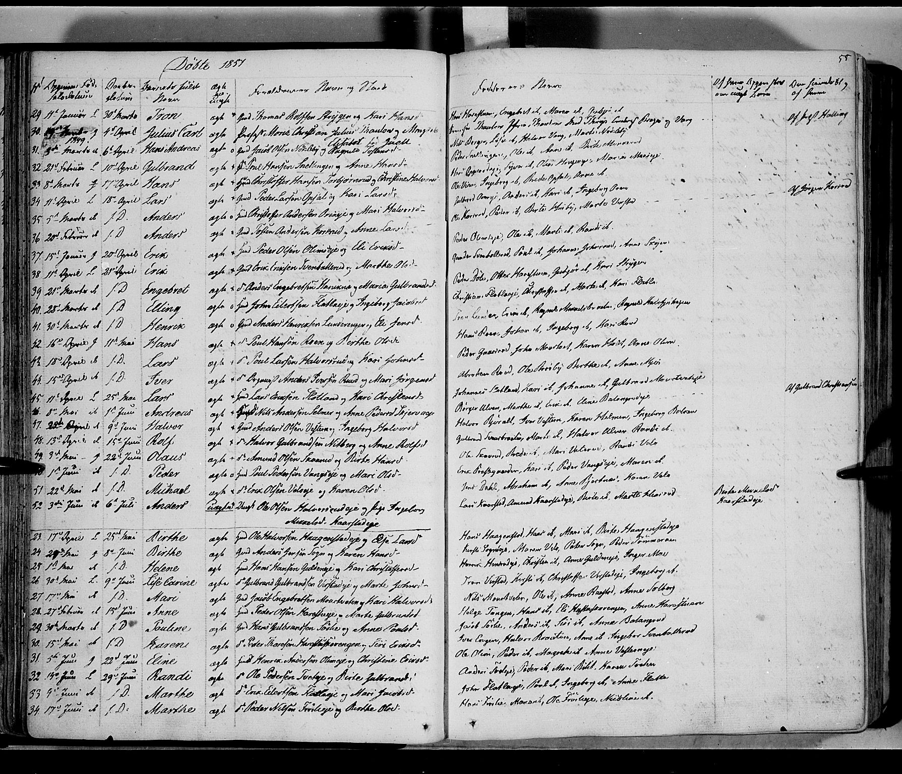 Jevnaker prestekontor, AV/SAH-PREST-116/H/Ha/Haa/L0006: Parish register (official) no. 6, 1837-1857, p. 55