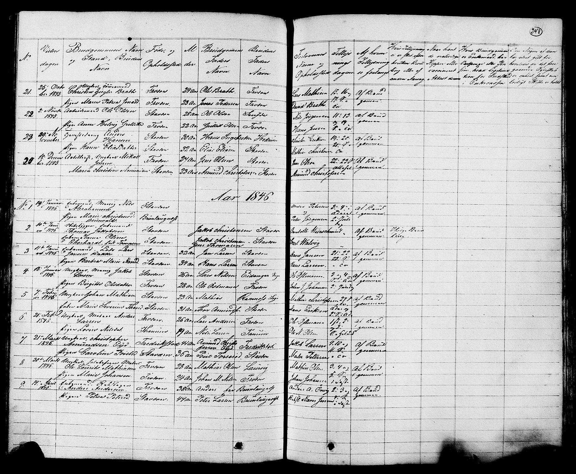 Stavern kirkebøker, SAKO/A-318/G/Ga/L0002: Parish register (copy) no. 2, 1839-1909, p. 248