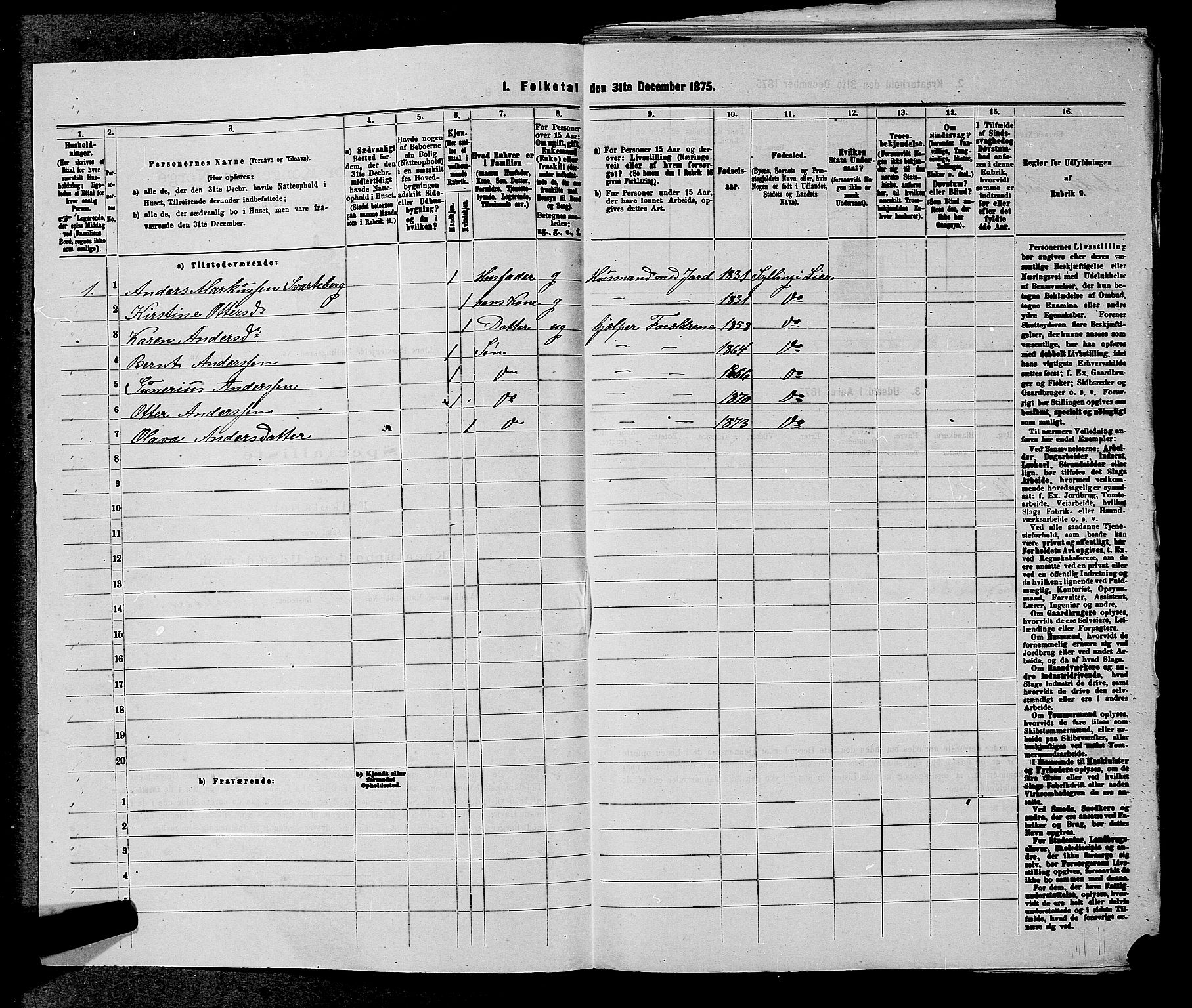 SAKO, 1875 census for 0626P Lier, 1875, p. 2296