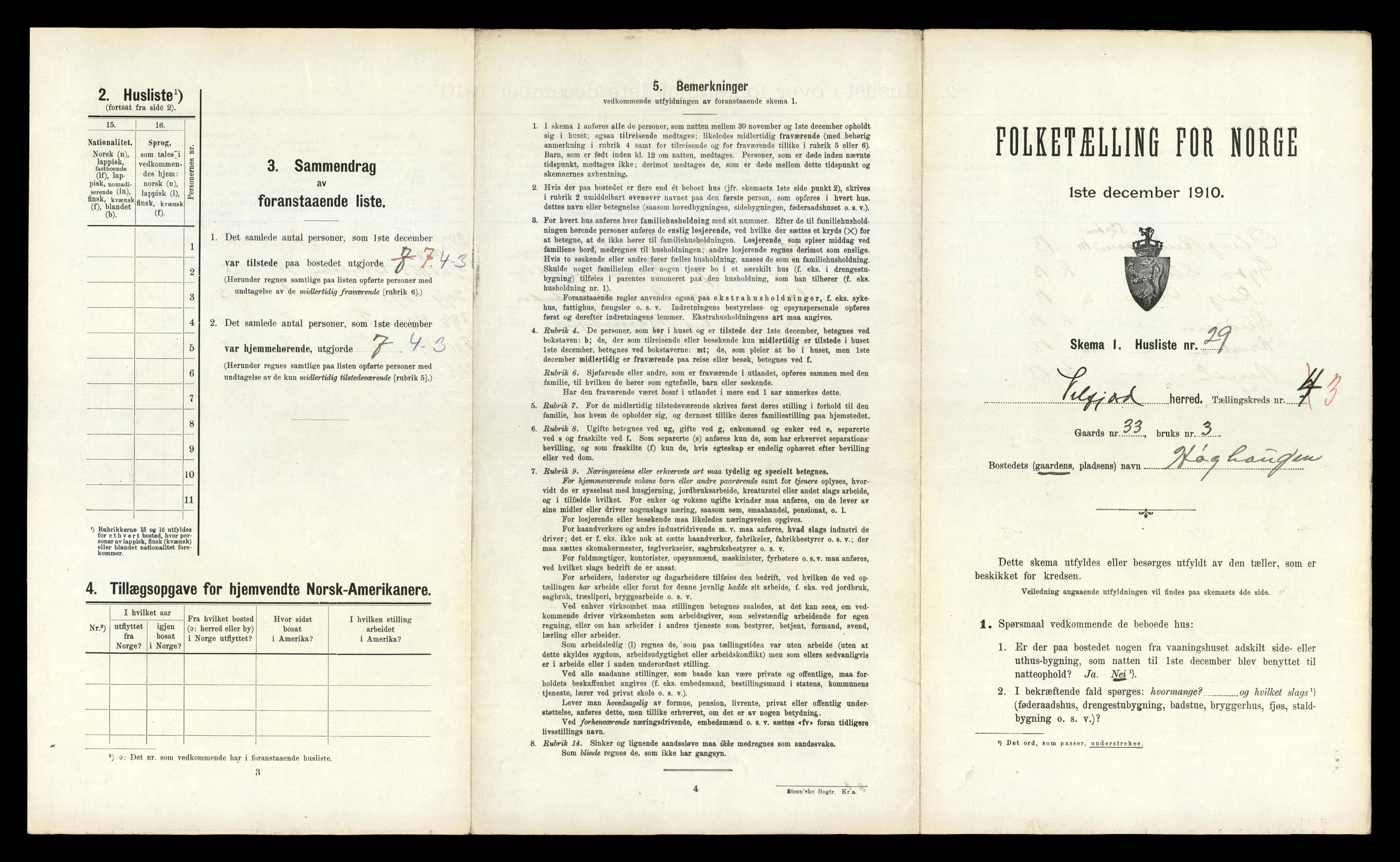 RA, 1910 census for Velfjord, 1910, p. 271