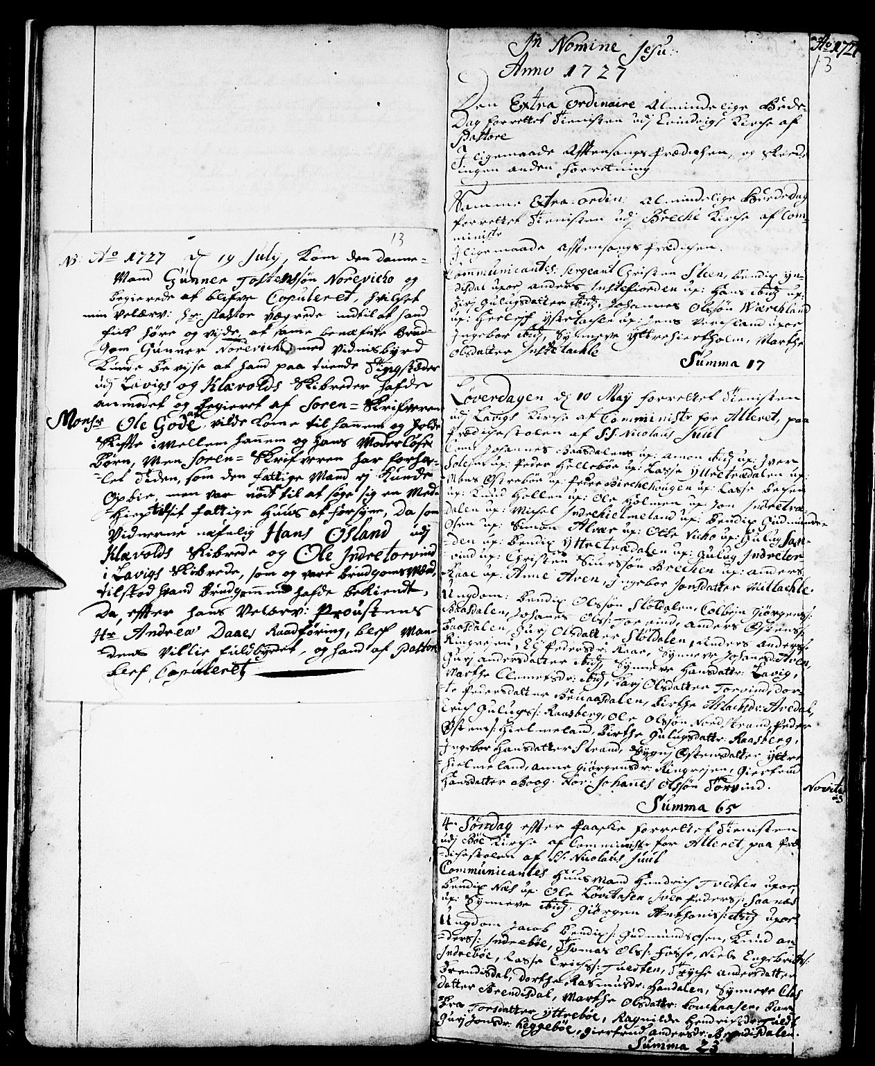 Gulen sokneprestembete, AV/SAB-A-80201/H/Haa/Haaa/L0001: Parish register (official) no. A 1, 1680-1735, p. 13