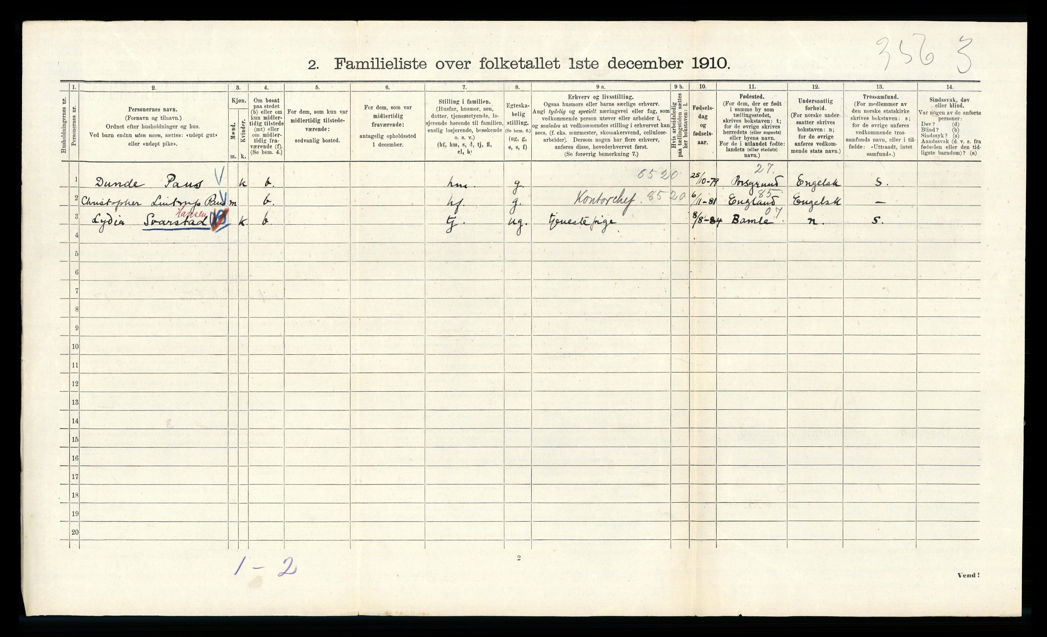 RA, 1910 census for Kristiania, 1910, p. 2568