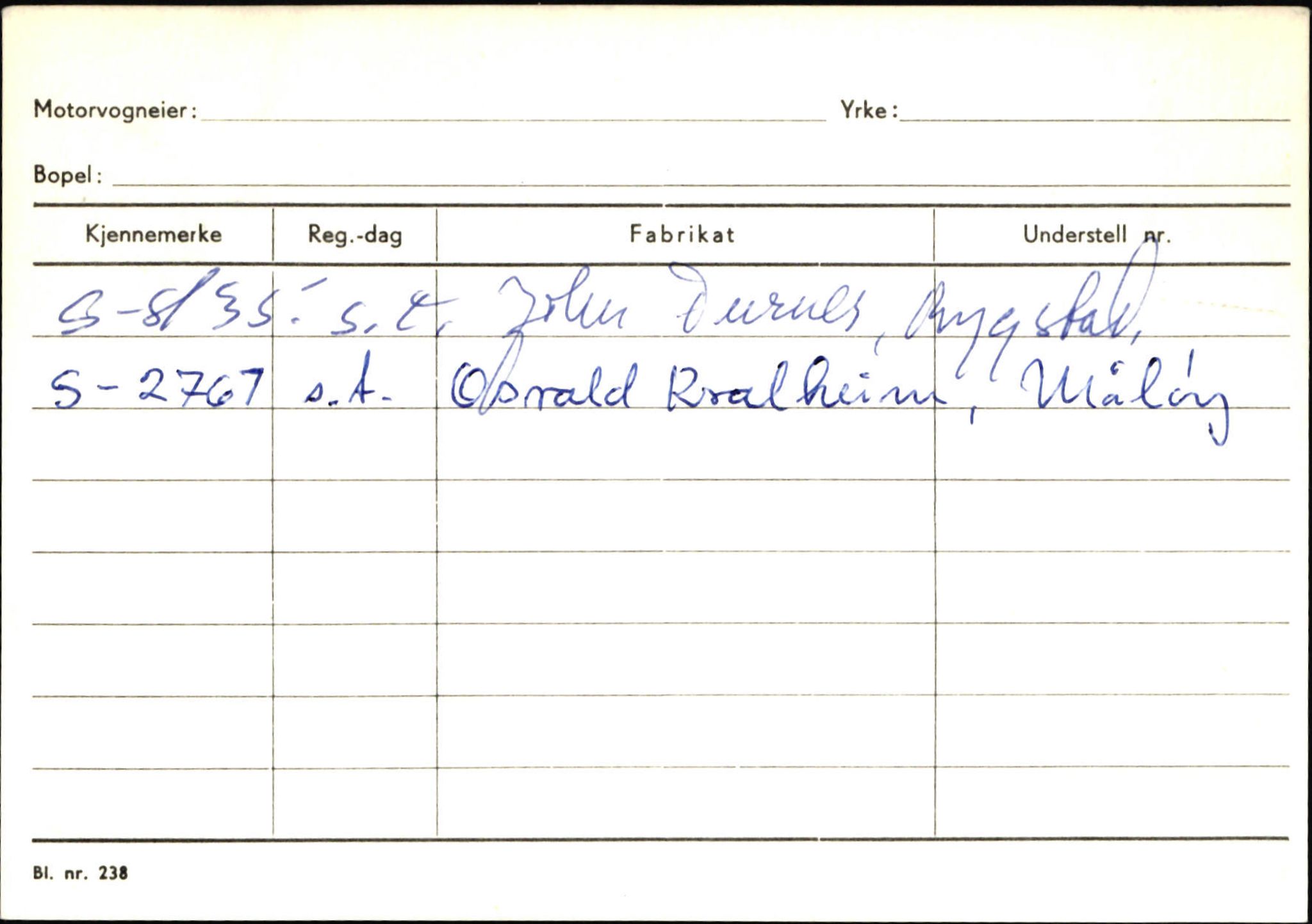 Statens vegvesen, Sogn og Fjordane vegkontor, AV/SAB-A-5301/4/F/L0144: Registerkort Vågsøy A-R, 1945-1975, p. 1402