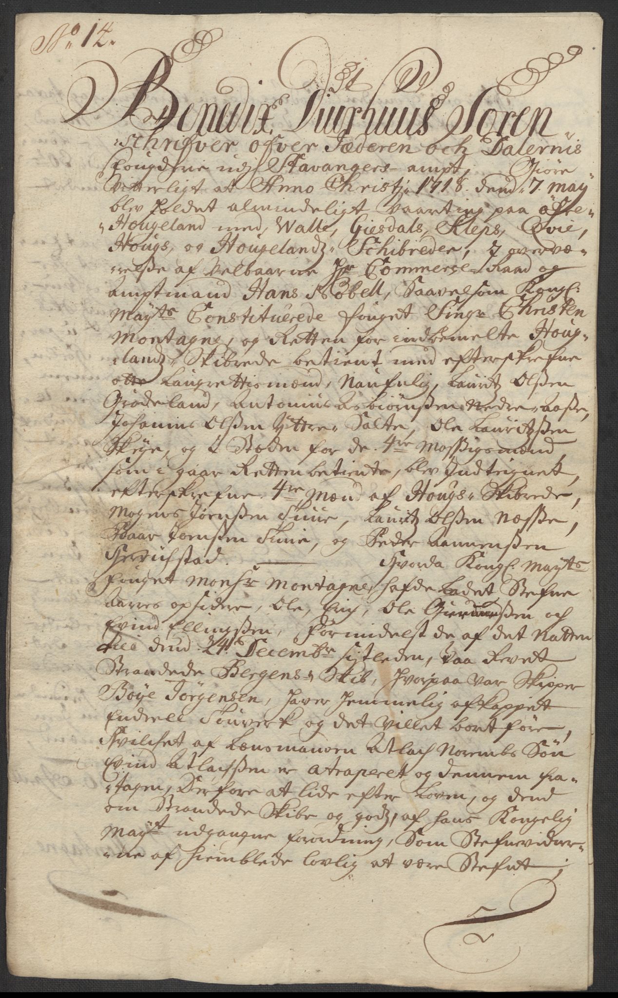 Rentekammeret inntil 1814, Reviderte regnskaper, Fogderegnskap, AV/RA-EA-4092/R46/L2743: Fogderegnskap Jæren og Dalane, 1718, p. 274