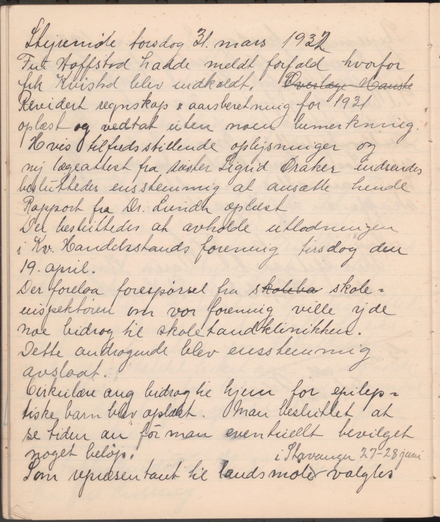 Trondheim Røde Kors, TRKO/PA-1204/A/Ab/L0001: Forhandlingsprotokoll for styret Strinda Røde Kors, 1914-1925, p. 56