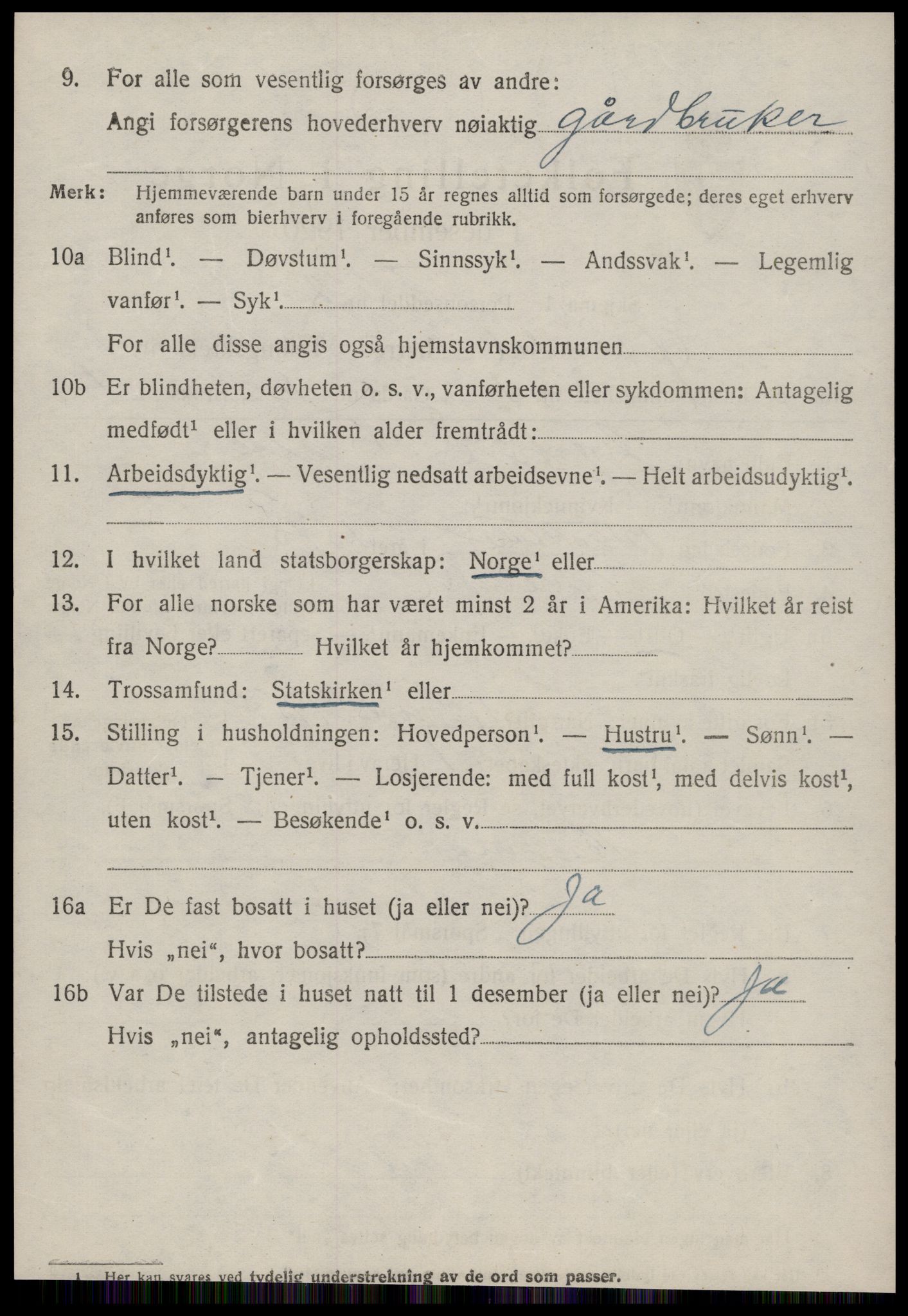 SAT, 1920 census for Øksendal, 1920, p. 242