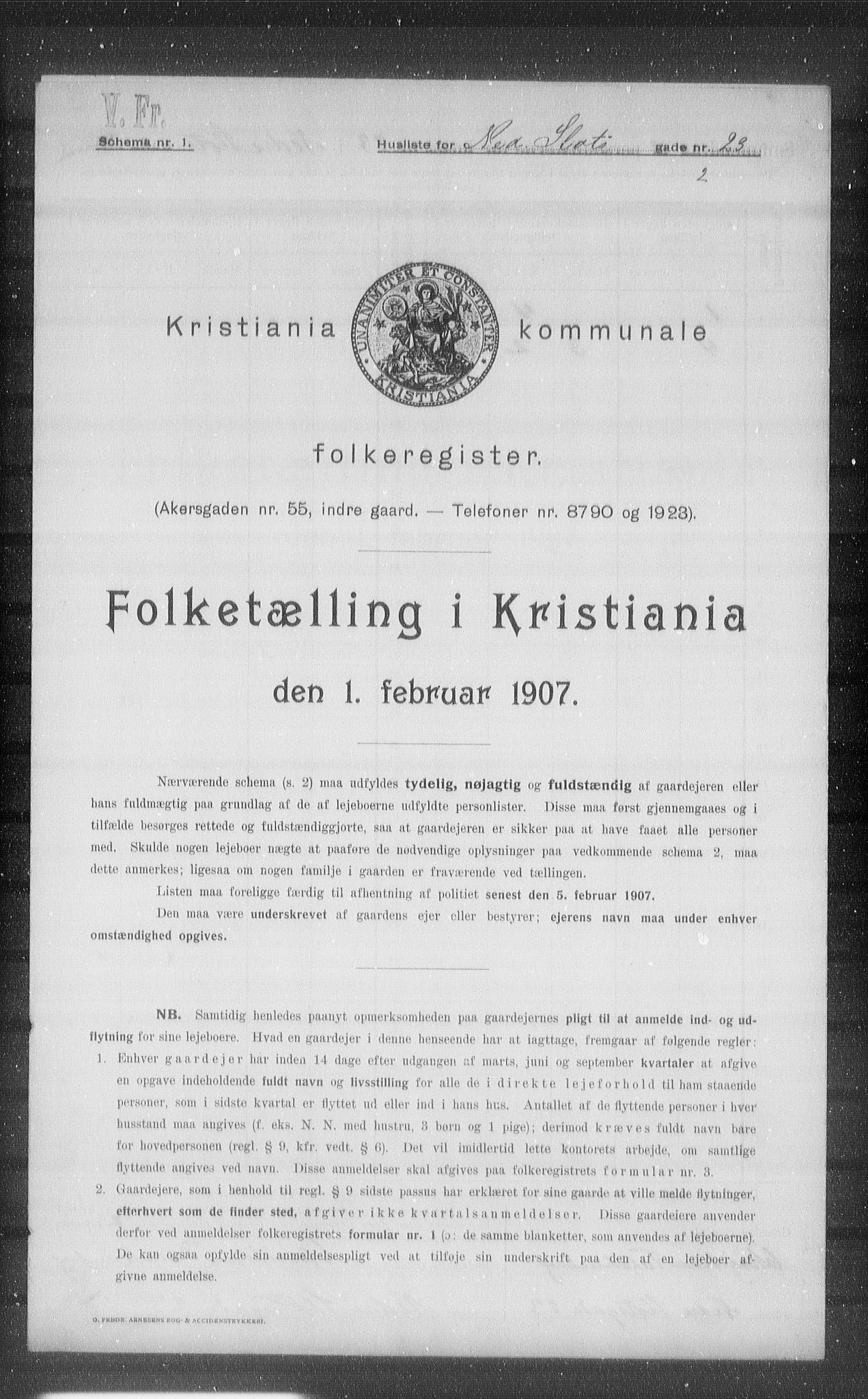 OBA, Municipal Census 1907 for Kristiania, 1907, p. 35538