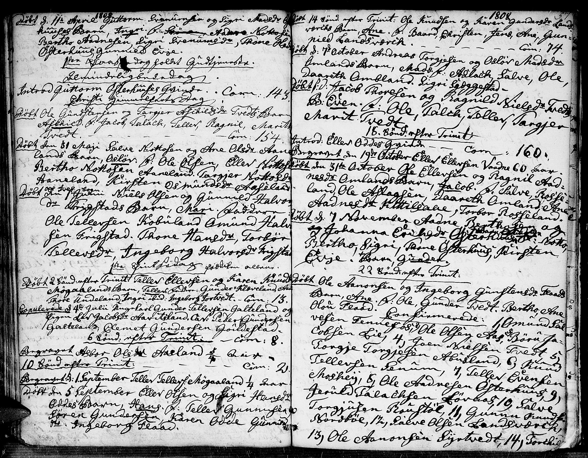 Evje sokneprestkontor, AV/SAK-1111-0008/F/Fa/Faa/L0003: Parish register (official) no. A 3, 1787-1816, p. 57