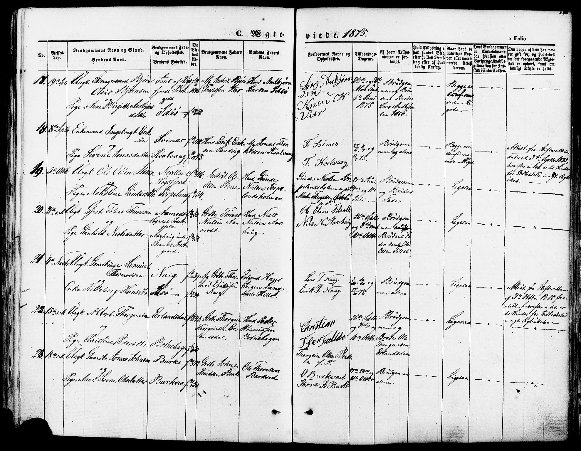 Strand sokneprestkontor, SAST/A-101828/H/Ha/Haa/L0007: Parish register (official) no. A 7, 1855-1881, p. 258