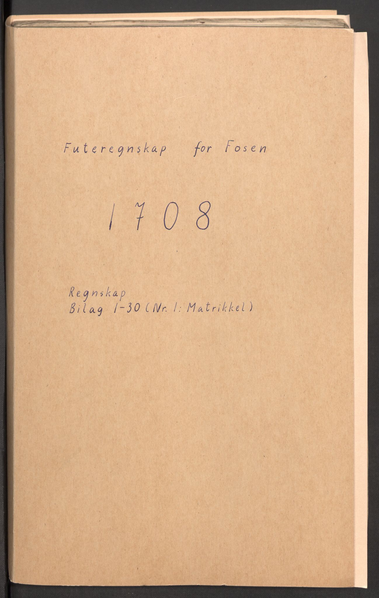 Rentekammeret inntil 1814, Reviderte regnskaper, Fogderegnskap, RA/EA-4092/R57/L3858: Fogderegnskap Fosen, 1708-1709, p. 2