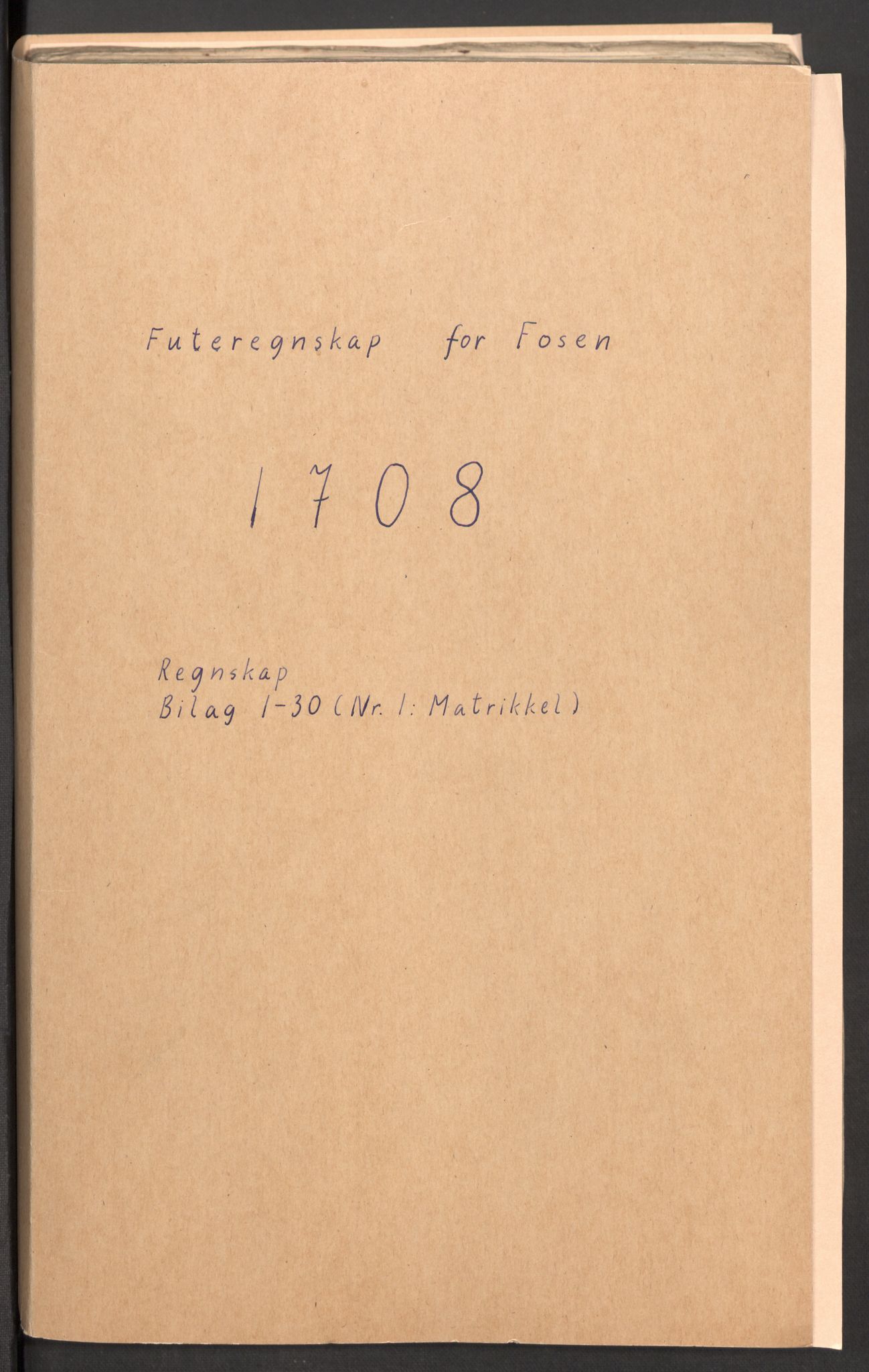 Rentekammeret inntil 1814, Reviderte regnskaper, Fogderegnskap, AV/RA-EA-4092/R57/L3858: Fogderegnskap Fosen, 1708-1709, p. 2