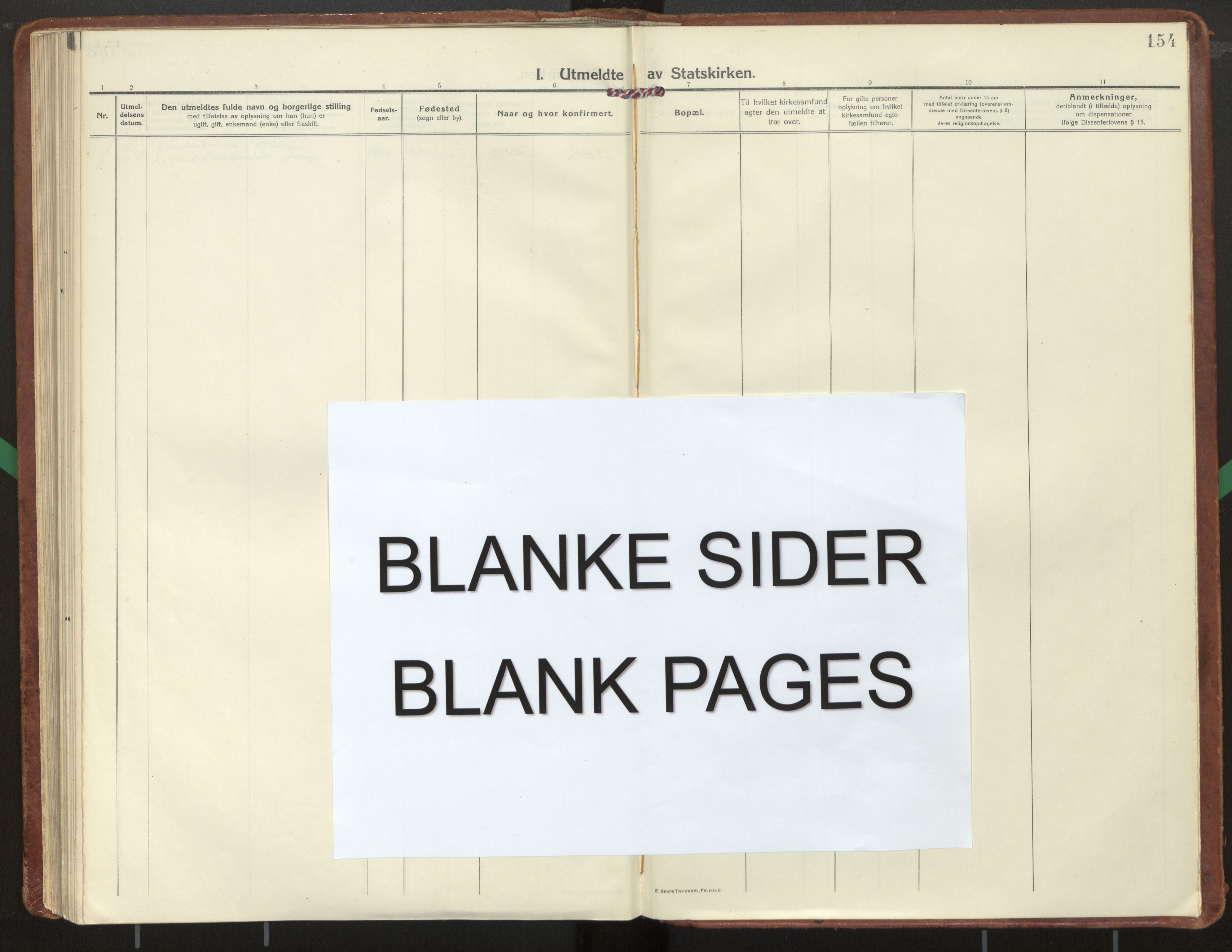 Kinn sokneprestembete, AV/SAB-A-80801/H/Haa/Haac/L0003: Parish register (official) no. C 3, 1917-1934, p. 154