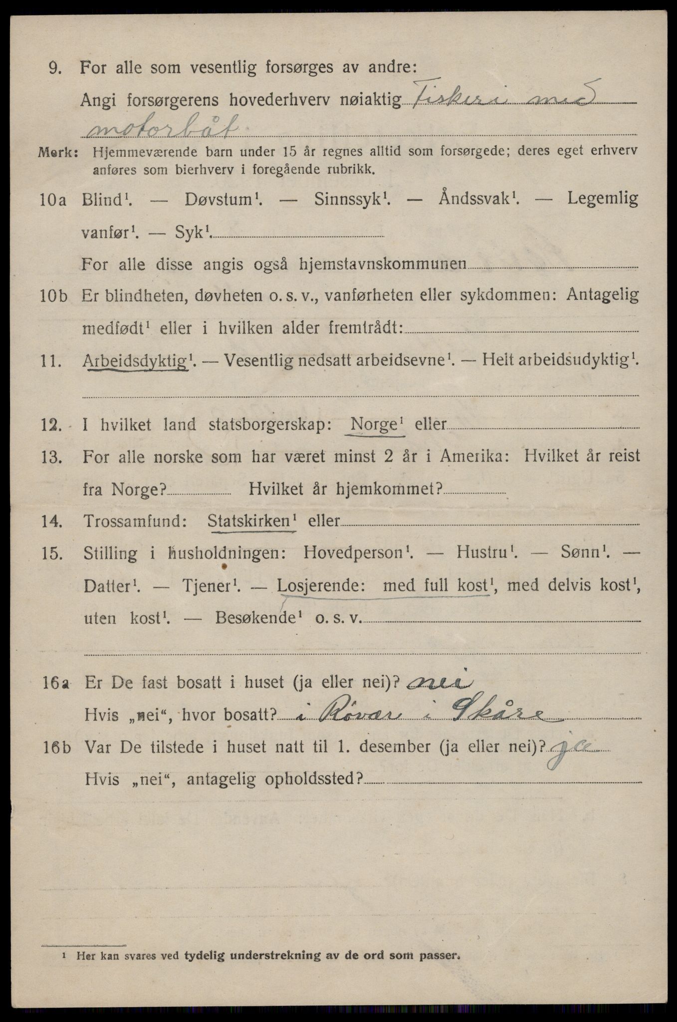 SAST, 1920 census for Torvastad, 1920, p. 4977