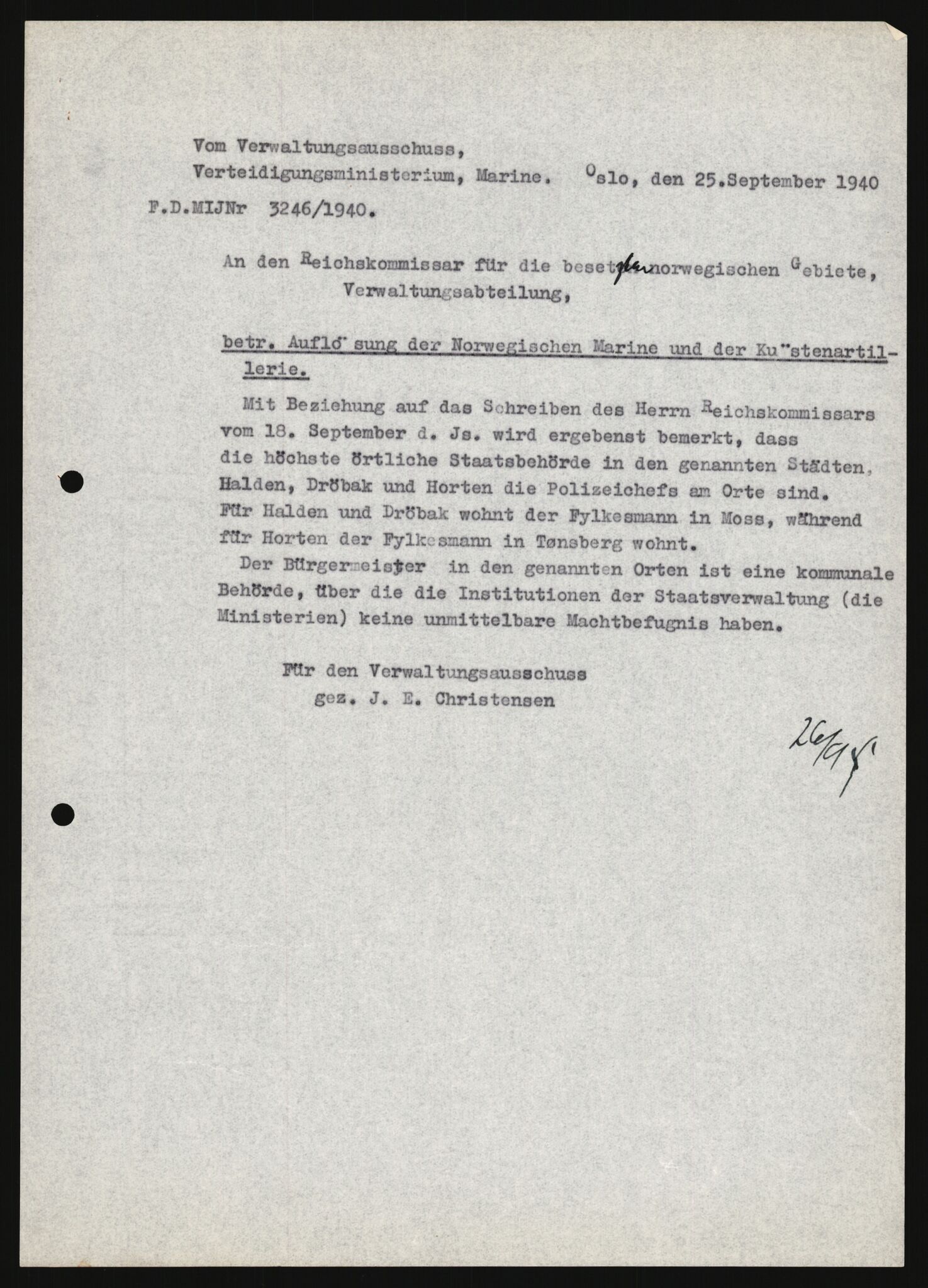 Forsvarets Overkommando. 2 kontor. Arkiv 11.4. Spredte tyske arkivsaker, AV/RA-RAFA-7031/D/Dar/Darb/L0013: Reichskommissariat - Hauptabteilung Vervaltung, 1917-1942, p. 1269