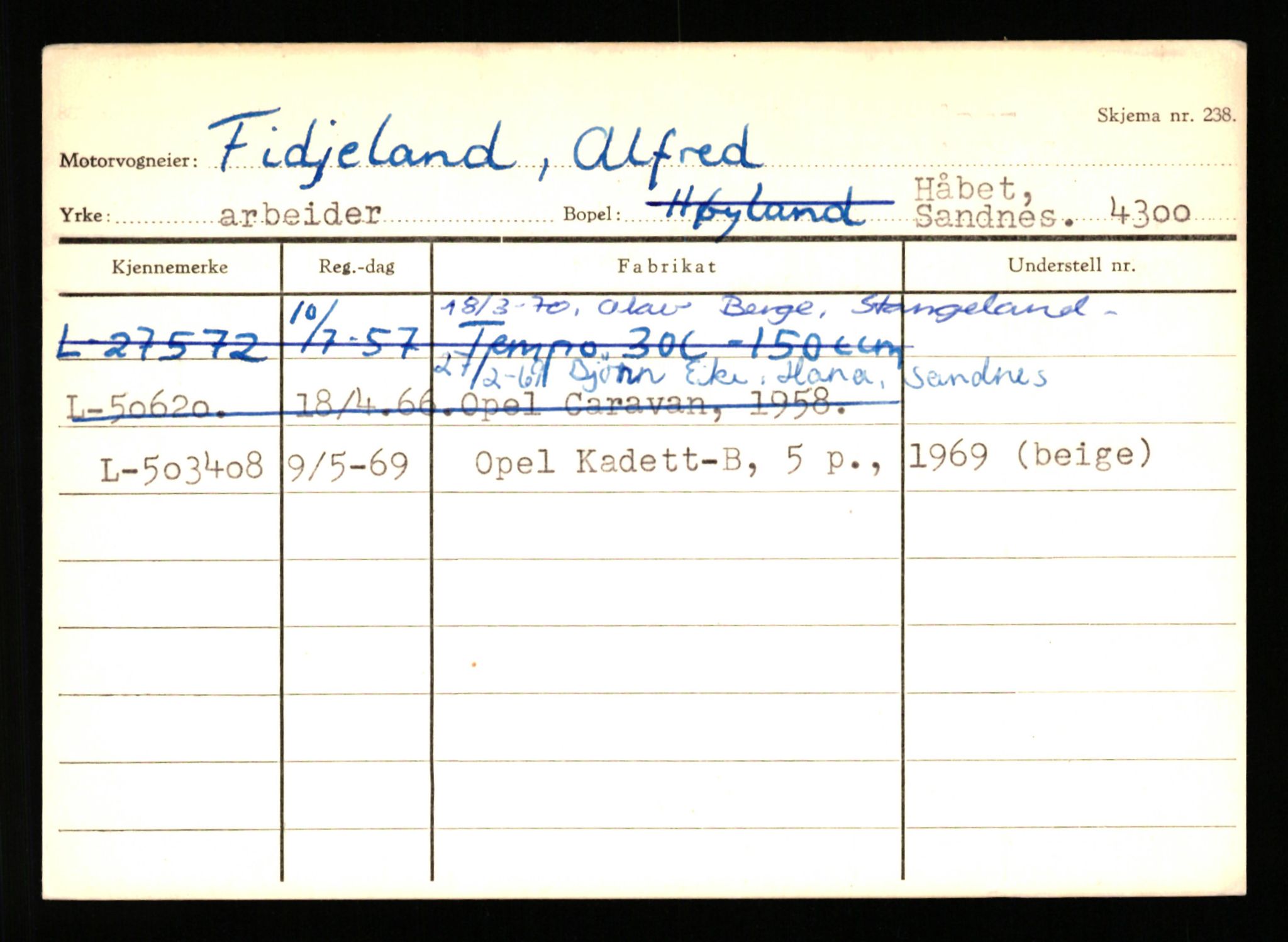 Stavanger trafikkstasjon, SAST/A-101942/0/H/L0008: Eraker - Fjellstad, 1930-1971, p. 2478