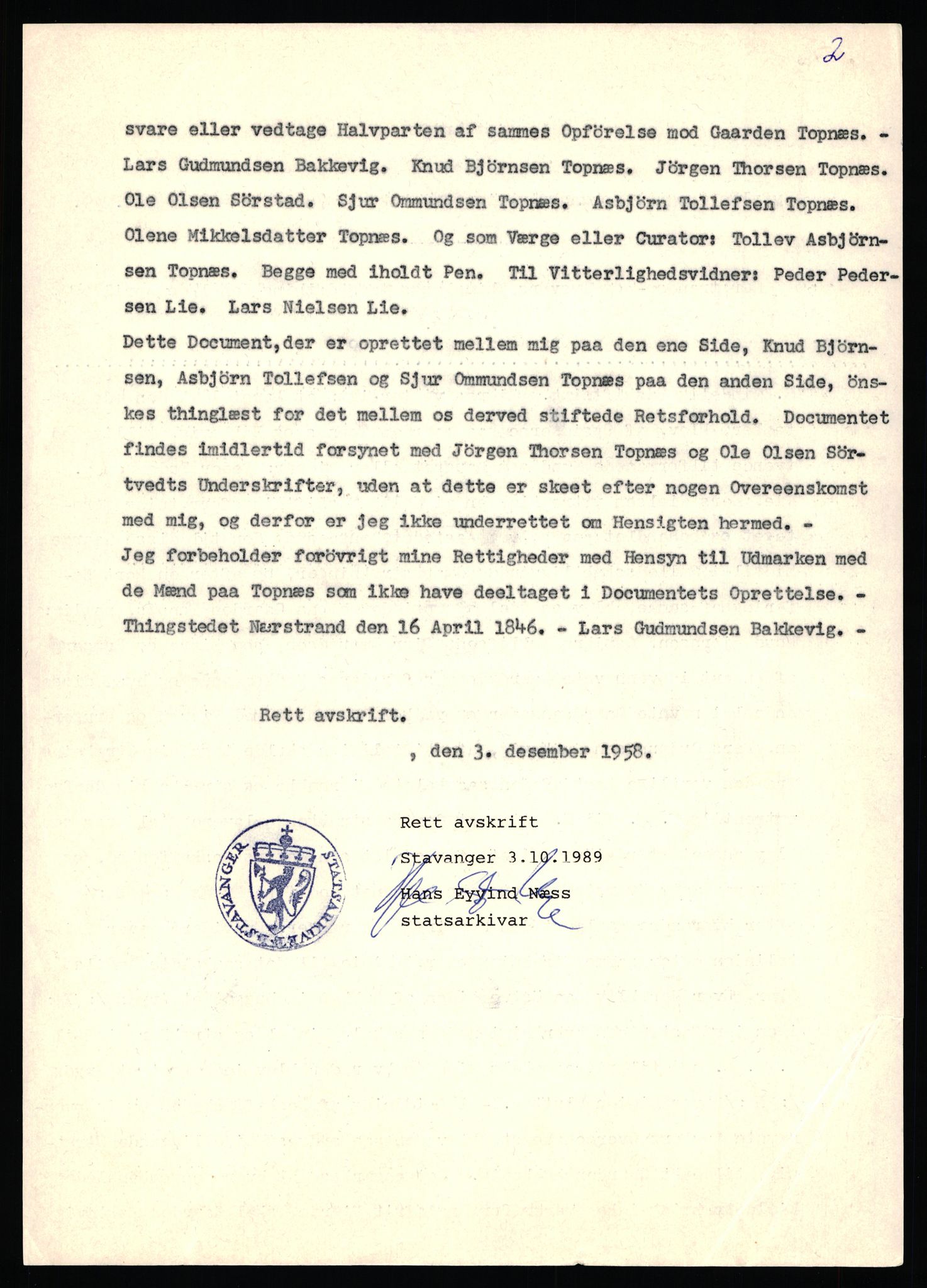 Statsarkivet i Stavanger, AV/SAST-A-101971/03/Y/Yj/L0006: Avskrifter sortert etter gårdsnavn: Bakke - Baustad, 1750-1930, p. 97