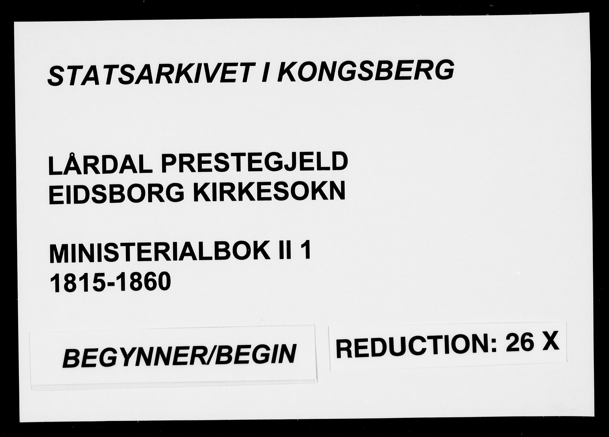 Lårdal kirkebøker, SAKO/A-284/F/Fb/L0001: Parish register (official) no. II 1, 1815-1860