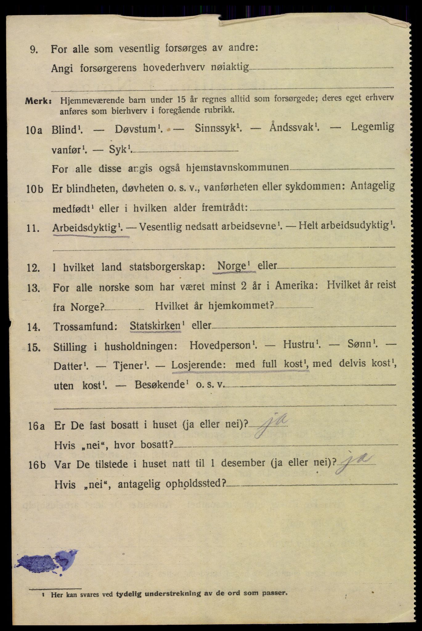 SAH, 1920 census for Hamar, 1920, p. 10970