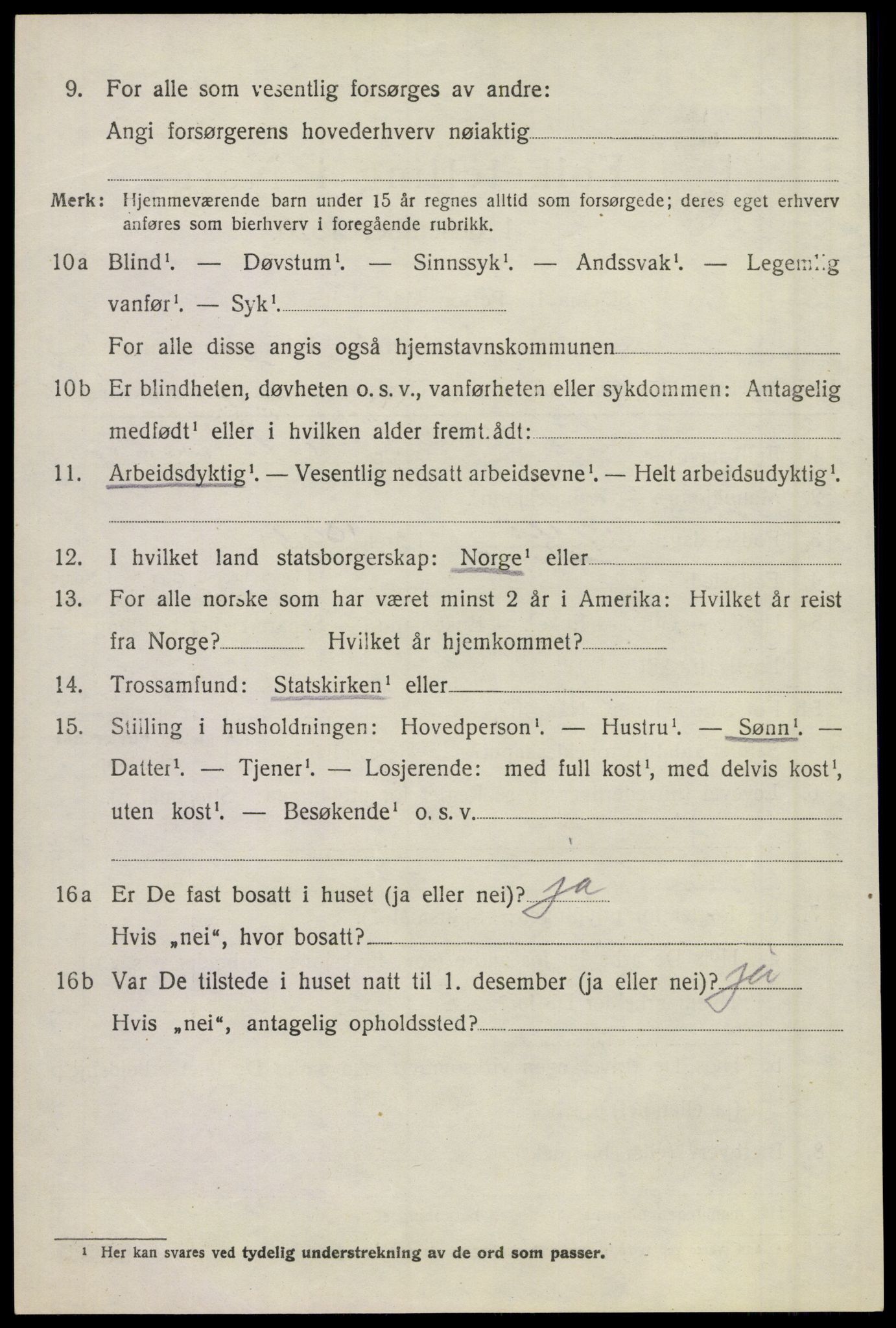 SAKO, 1920 census for Sem, 1920, p. 8536