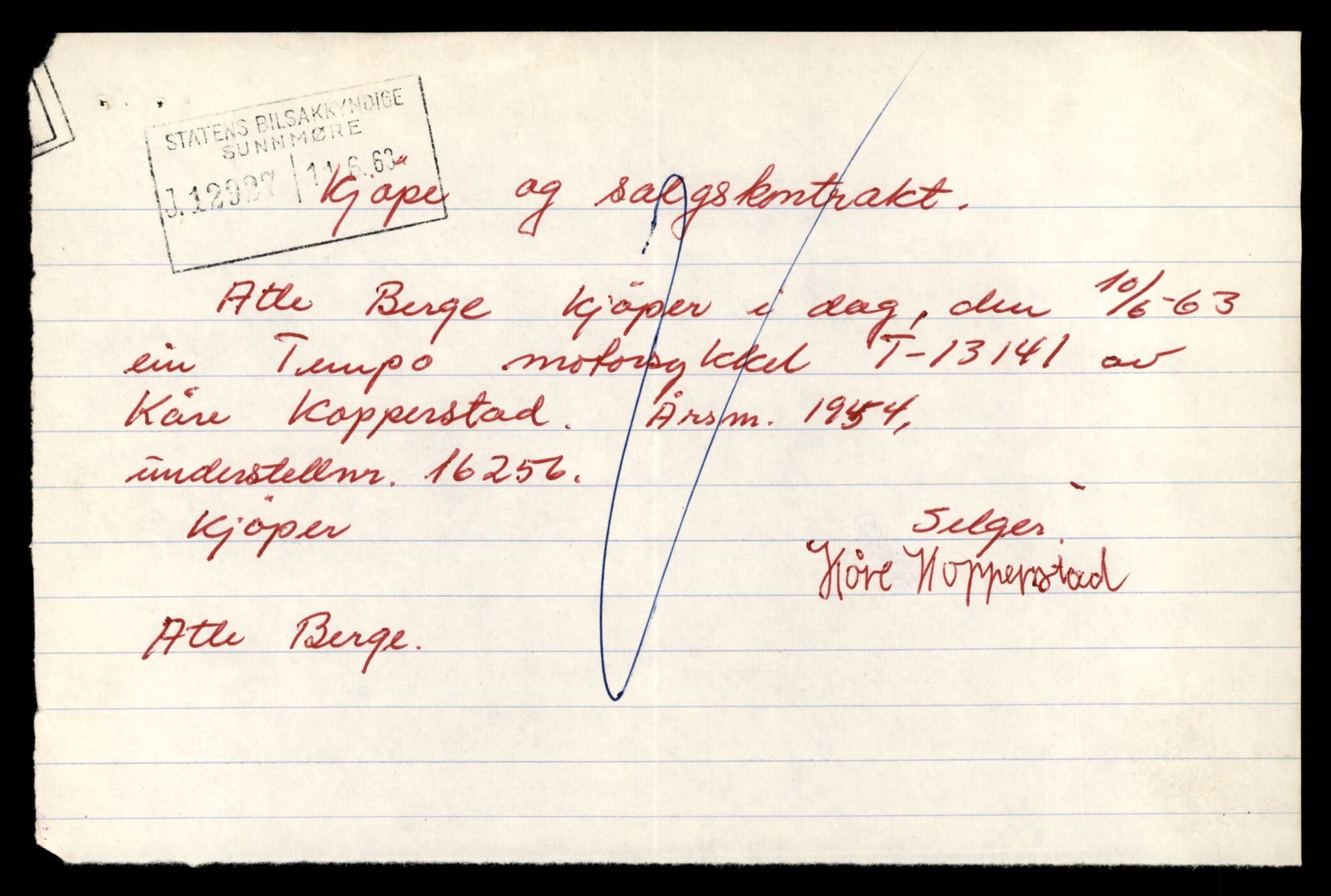 Møre og Romsdal vegkontor - Ålesund trafikkstasjon, AV/SAT-A-4099/F/Fe/L0037: Registreringskort for kjøretøy T 13031 - T 13179, 1927-1998, p. 2203
