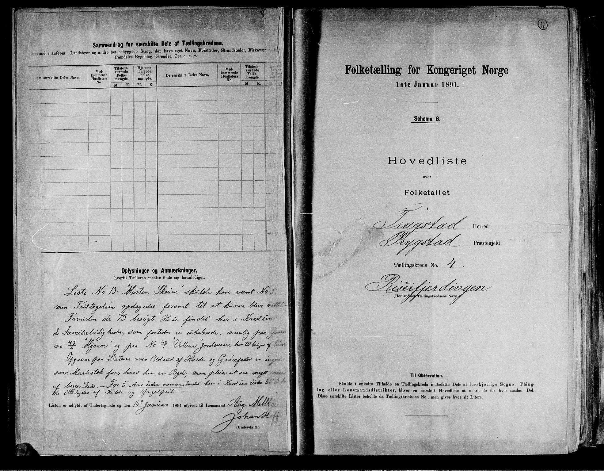 RA, 1891 Census for 0122 Trøgstad, 1891, p. 11