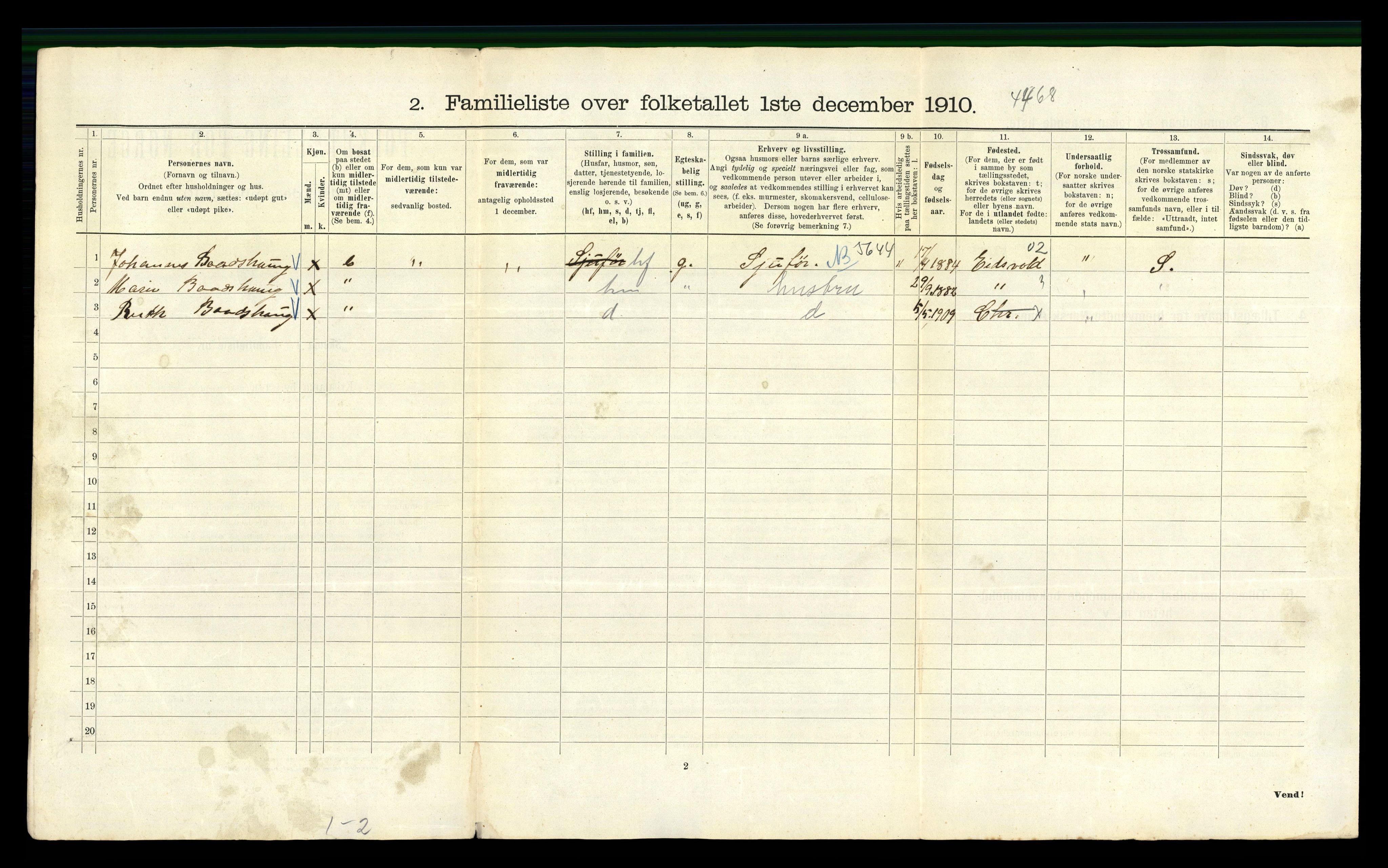 RA, 1910 census for Kristiania, 1910, p. 79102