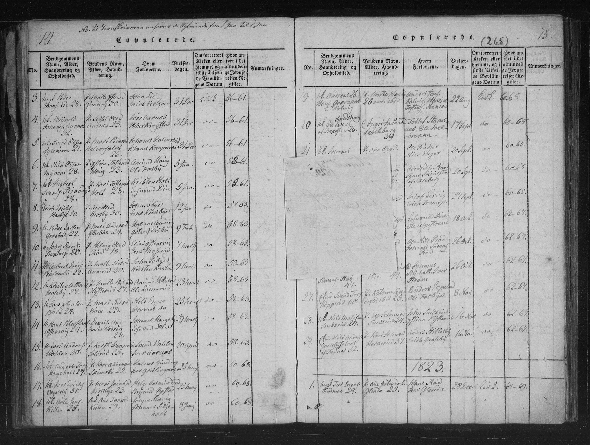 Aremark prestekontor Kirkebøker, AV/SAO-A-10899/F/Fc/L0001: Parish register (official) no. III 1, 1814-1834, p. 14-15