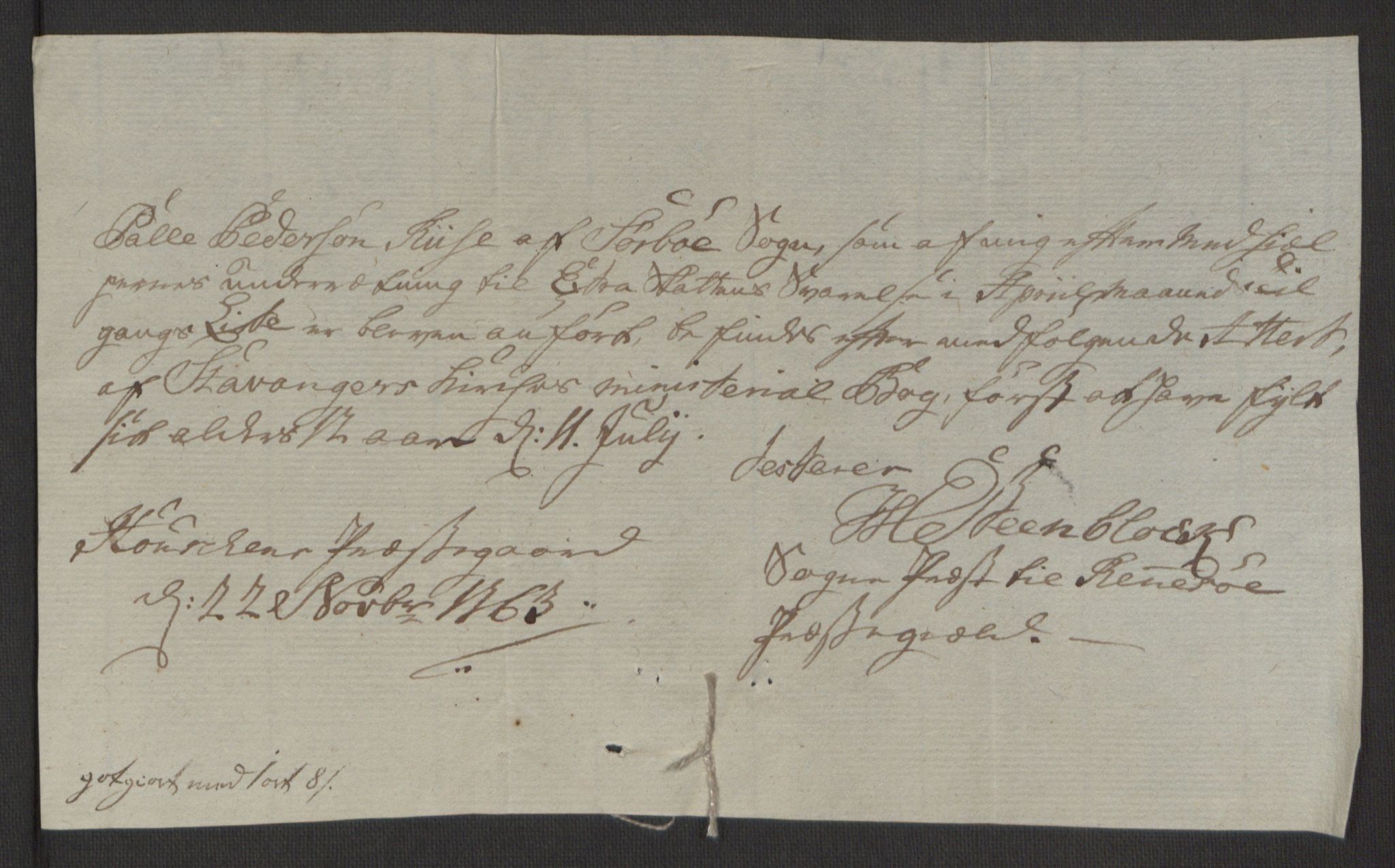 Rentekammeret inntil 1814, Reviderte regnskaper, Hovedkasseregnskaper, AV/RA-EA-4065/Rf/L0072b: Ekstraskatteregnskap, 1762, p. 377