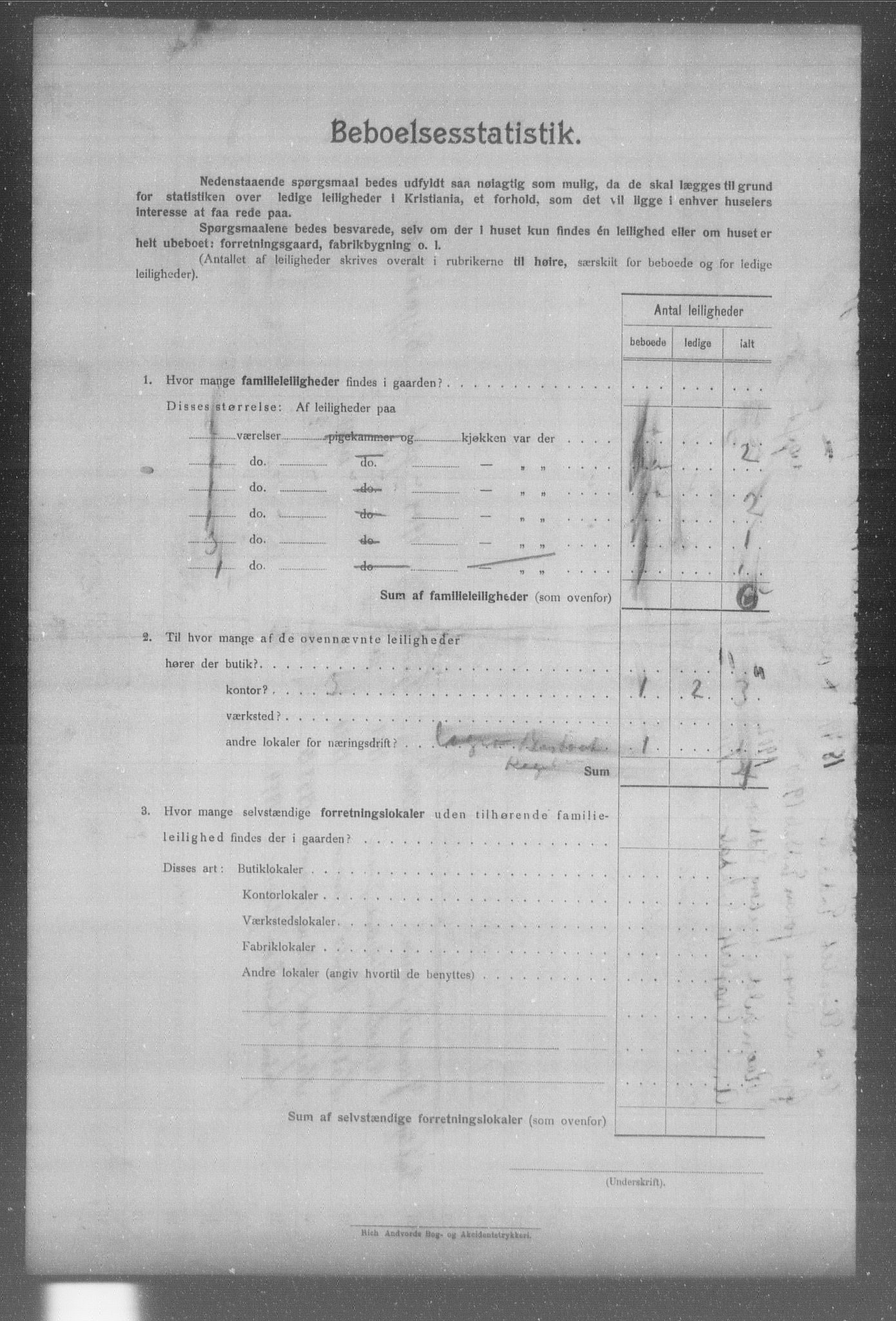 OBA, Municipal Census 1904 for Kristiania, 1904, p. 3486