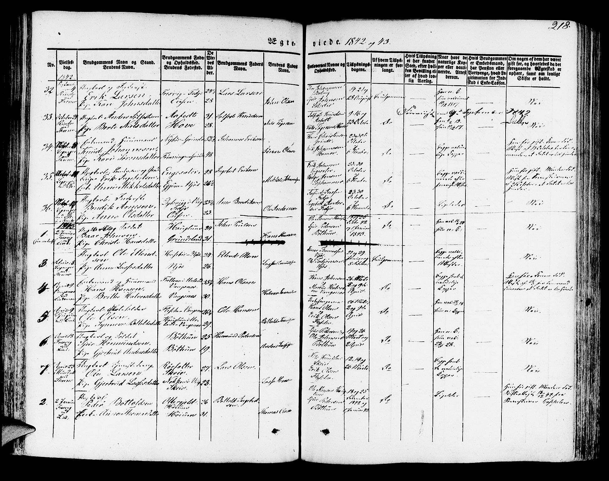 Leikanger sokneprestembete, SAB/A-81001: Parish register (official) no. A 7, 1838-1851, p. 218