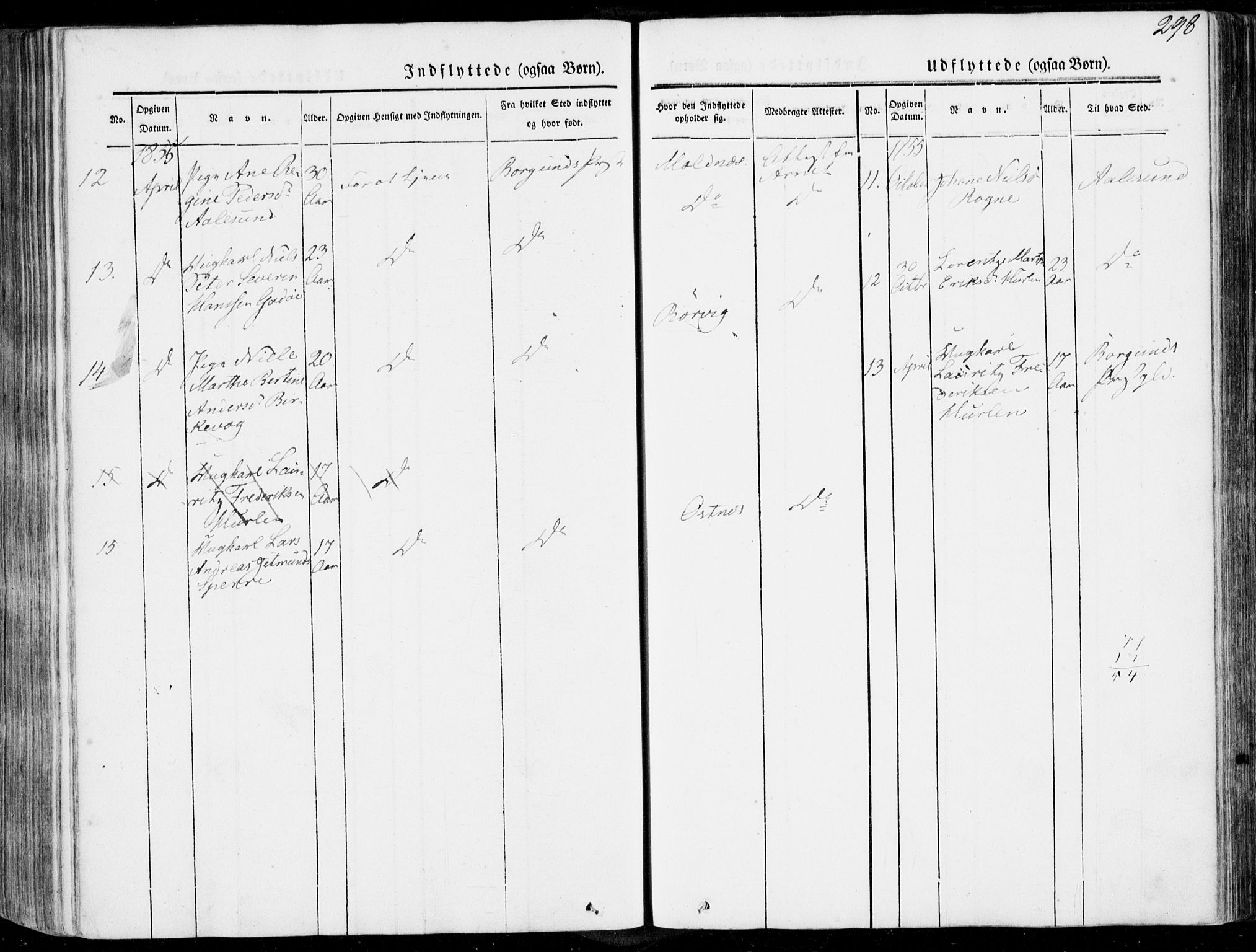 Ministerialprotokoller, klokkerbøker og fødselsregistre - Møre og Romsdal, SAT/A-1454/536/L0497: Parish register (official) no. 536A06, 1845-1865, p. 298