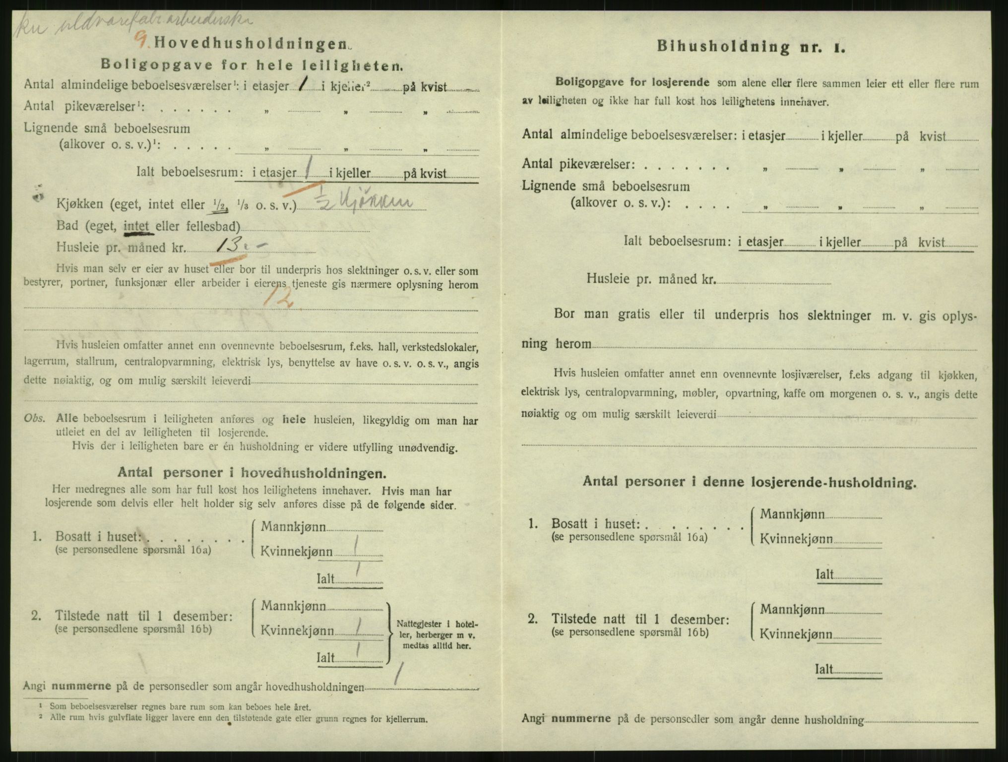 SAT, 1920 census for Levanger town, 1920, p. 1209