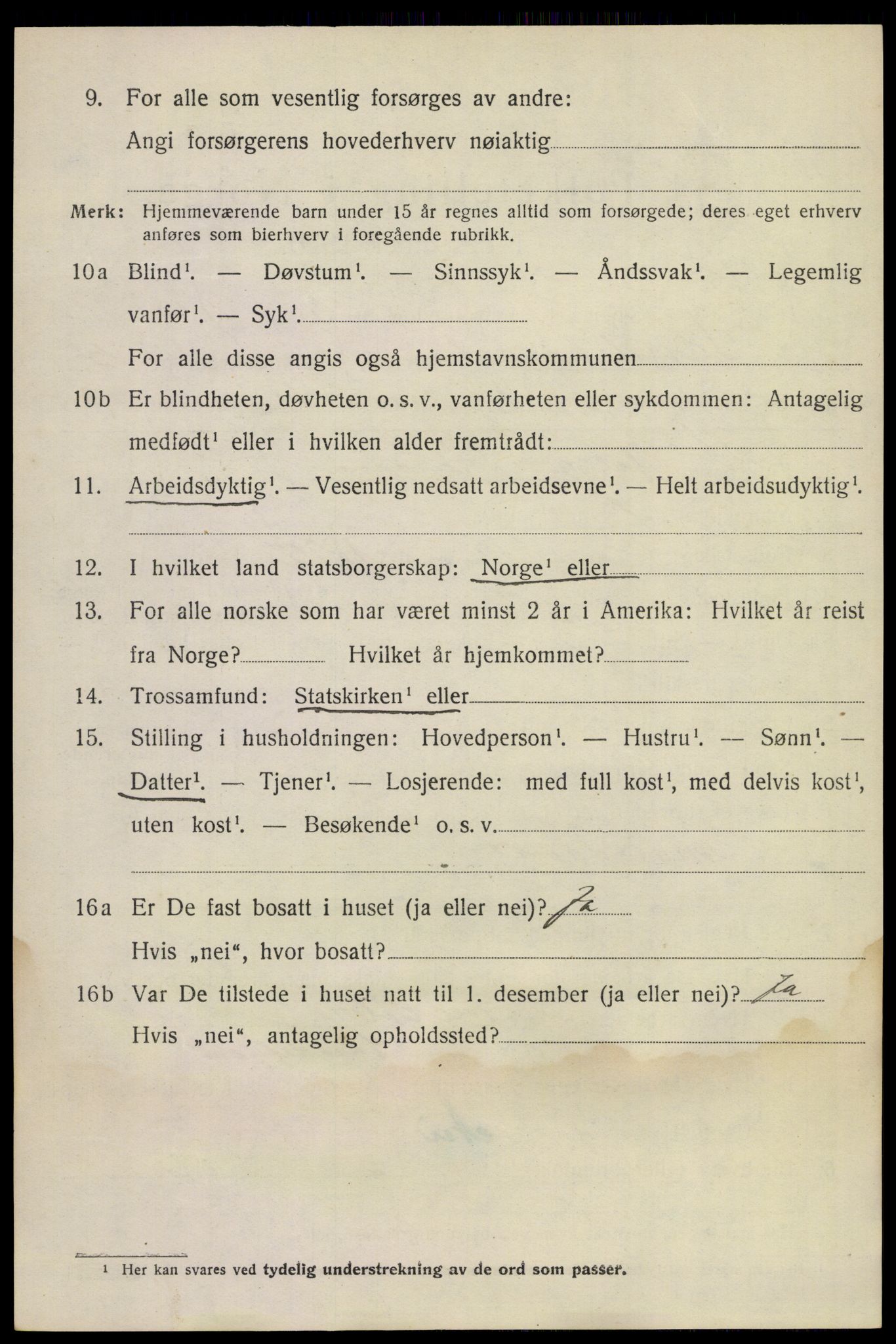 SAKO, 1920 census for Sandeherred, 1920, p. 8649