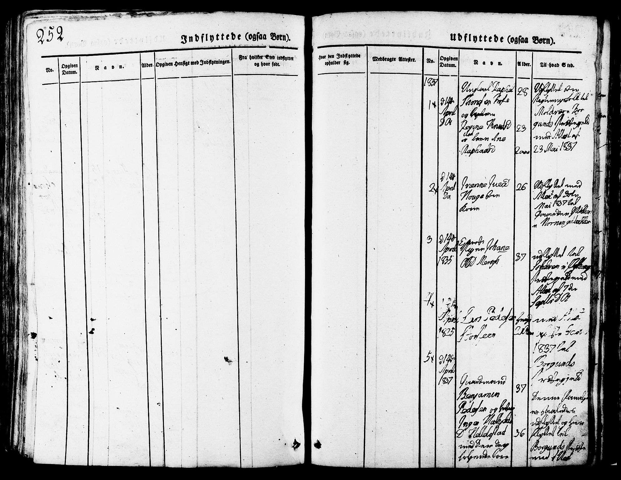 Ministerialprotokoller, klokkerbøker og fødselsregistre - Møre og Romsdal, SAT/A-1454/517/L0221: Parish register (official) no. 517A01, 1827-1858, p. 252