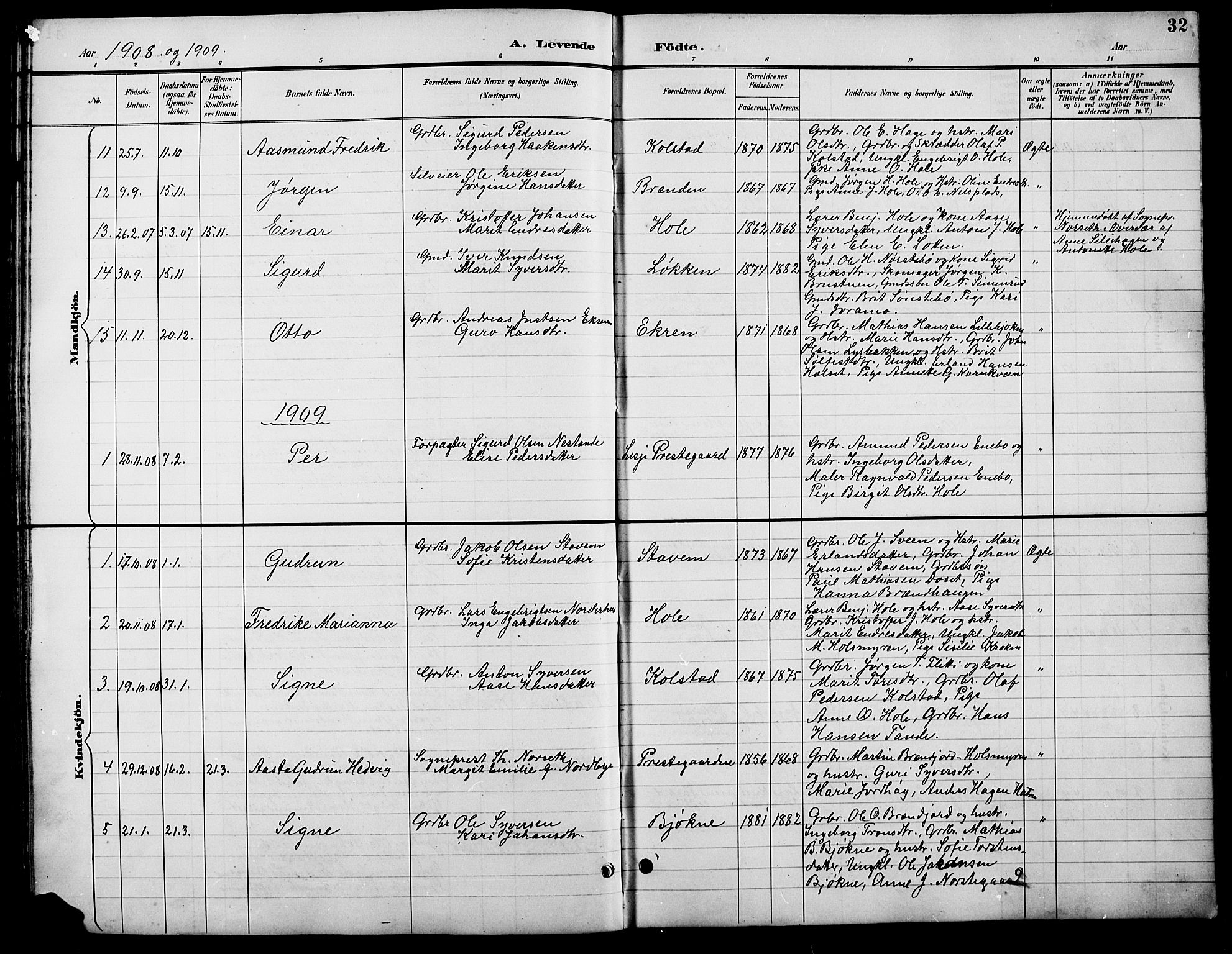 Lesja prestekontor, SAH/PREST-068/H/Ha/Hab/L0007: Parish register (copy) no. 7, 1895-1919, p. 32