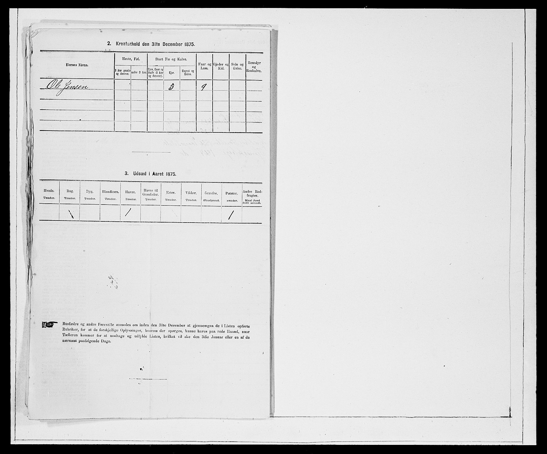 SAB, 1875 Census for 1441P Selje, 1875, p. 608