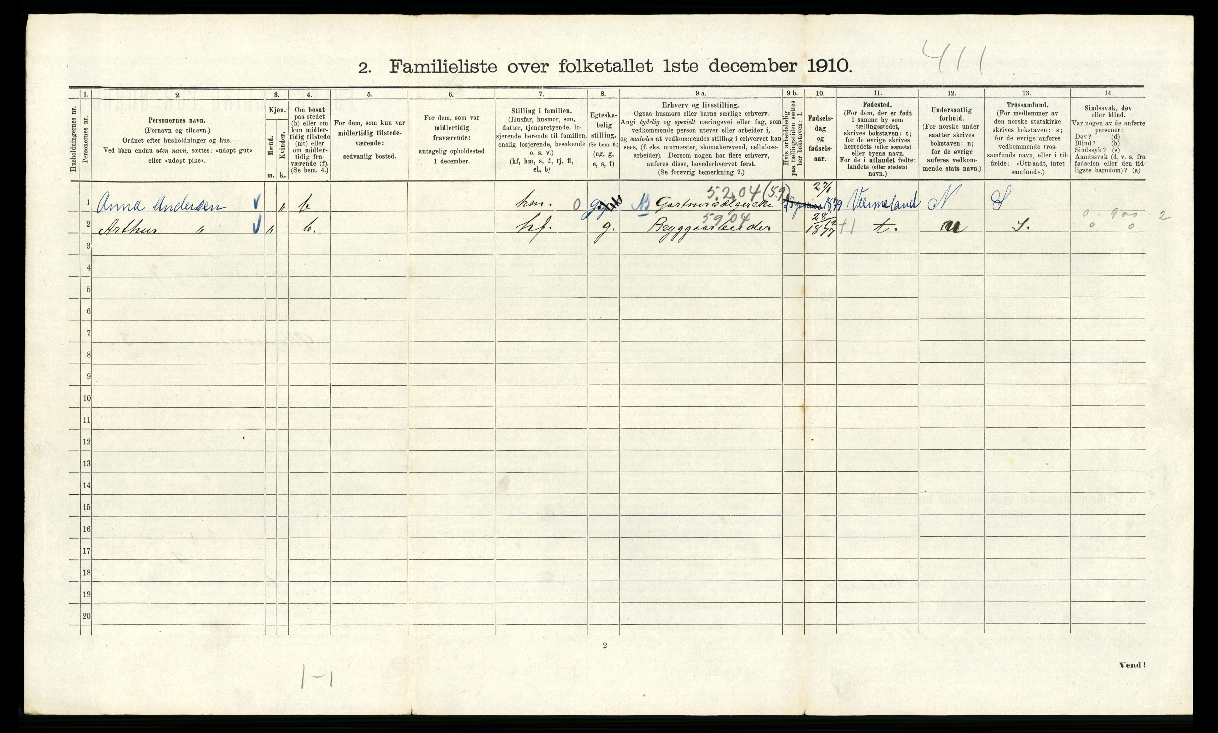 RA, 1910 census for Kristiania, 1910, p. 124196