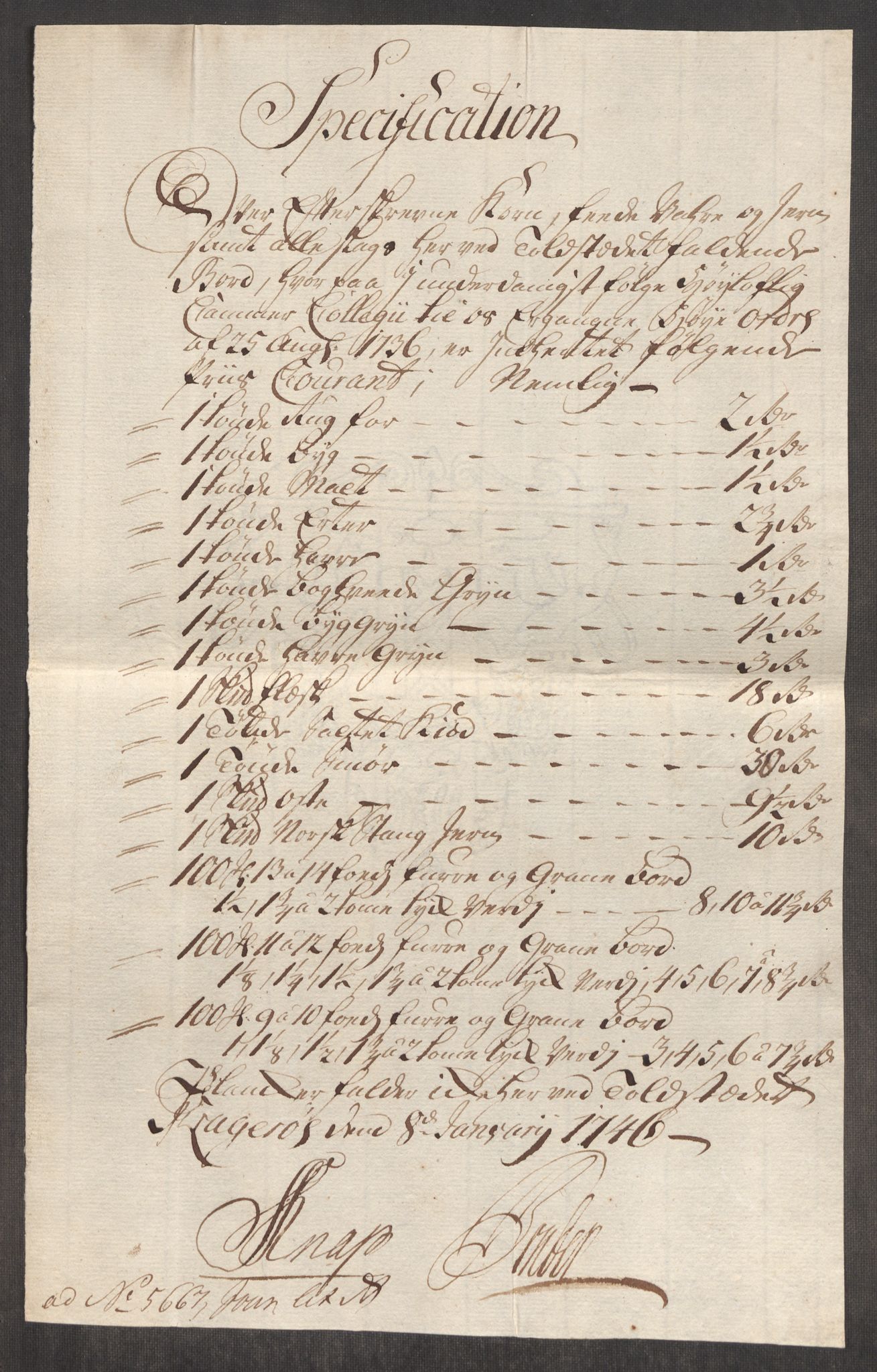 Rentekammeret inntil 1814, Realistisk ordnet avdeling, RA/EA-4070/Oe/L0003: [Ø1]: Priskuranter, 1745-1748, p. 133