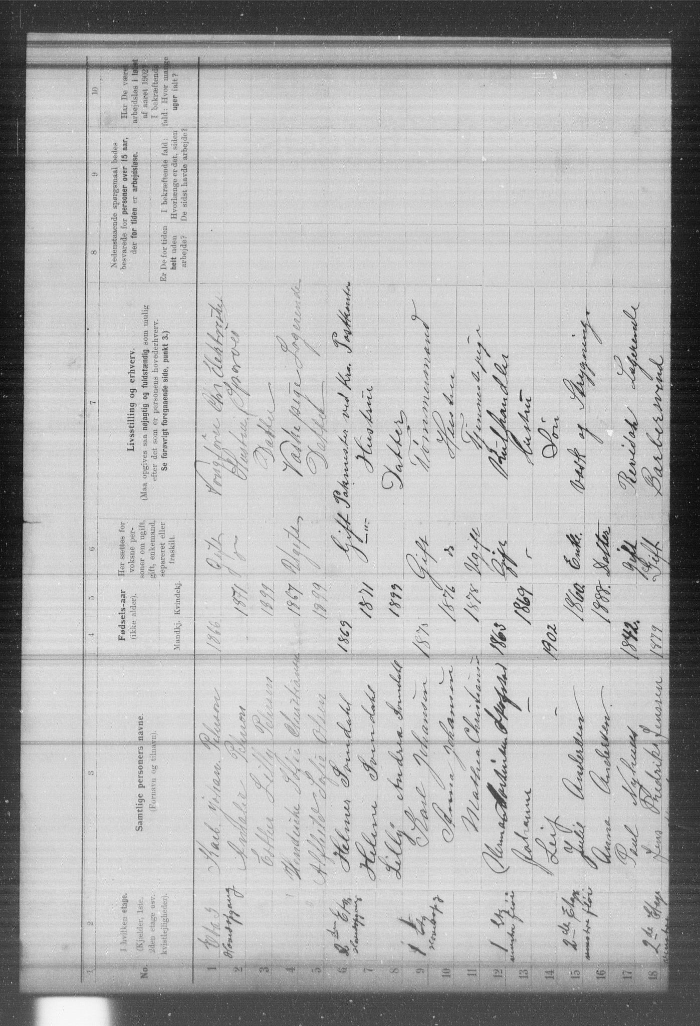 OBA, Municipal Census 1902 for Kristiania, 1902, p. 13296