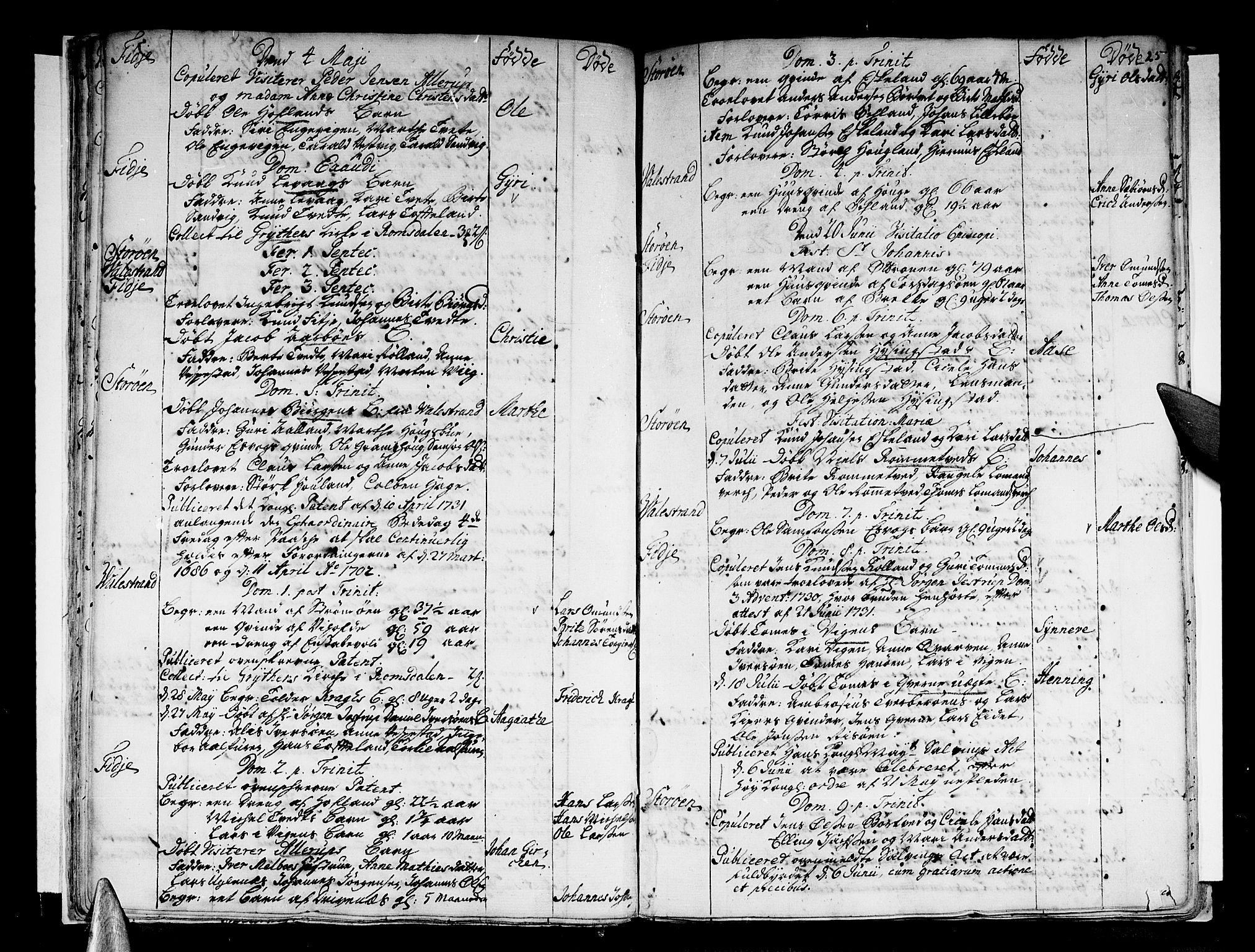 Stord sokneprestembete, AV/SAB-A-78201/H/Haa: Parish register (official) no. A 1, 1725-1744, p. 25