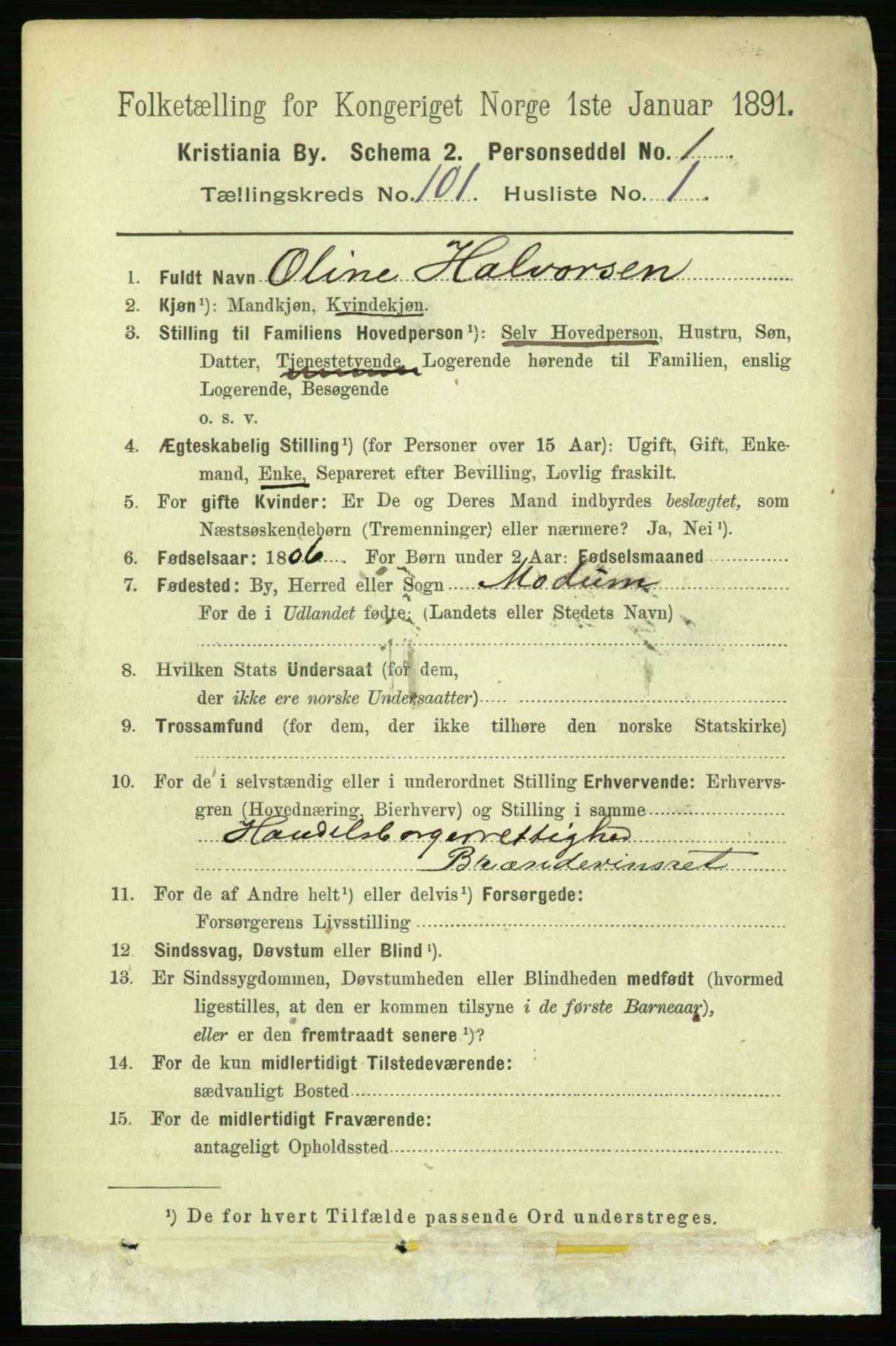RA, 1891 census for 0301 Kristiania, 1891, p. 50006