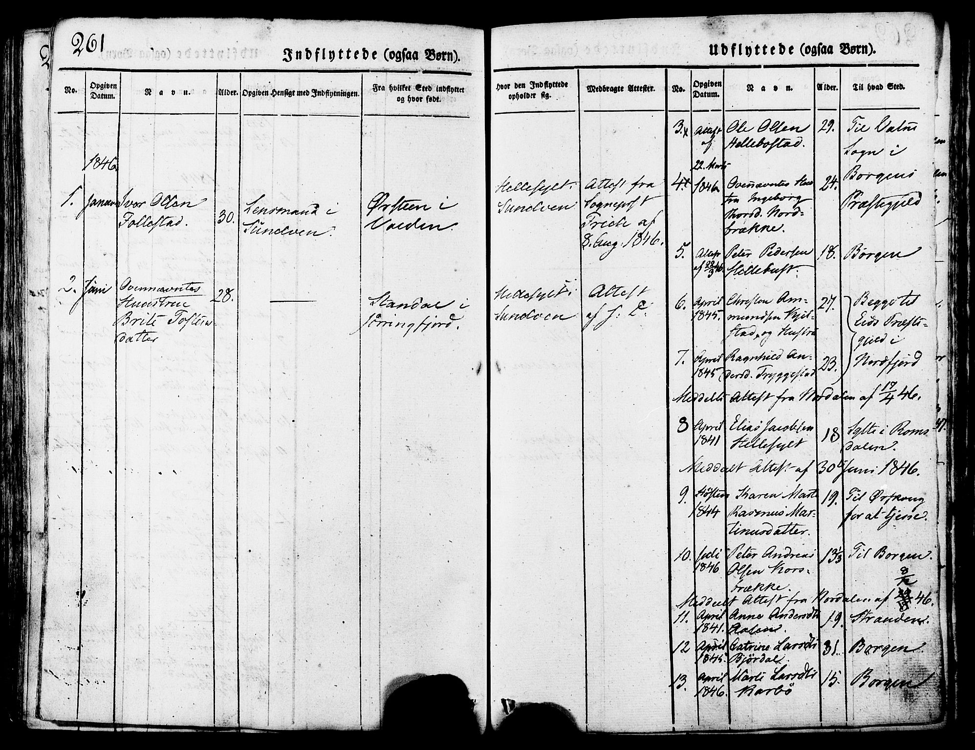 Ministerialprotokoller, klokkerbøker og fødselsregistre - Møre og Romsdal, SAT/A-1454/517/L0221: Parish register (official) no. 517A01, 1827-1858, p. 261