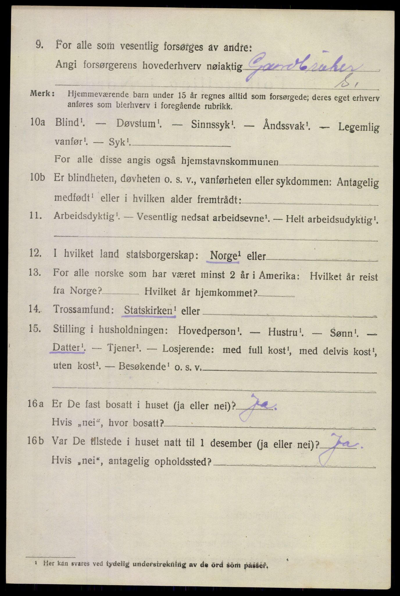 SAKO, 1920 census for Sande, 1920, p. 6129