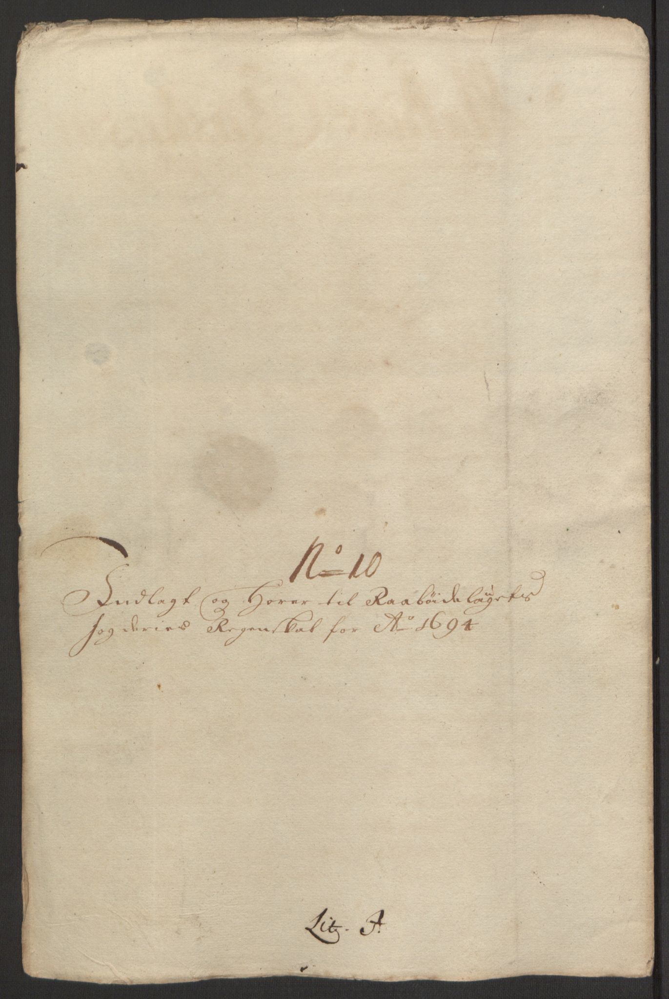 Rentekammeret inntil 1814, Reviderte regnskaper, Fogderegnskap, AV/RA-EA-4092/R40/L2444: Fogderegnskap Råbyggelag, 1693-1696, p. 187