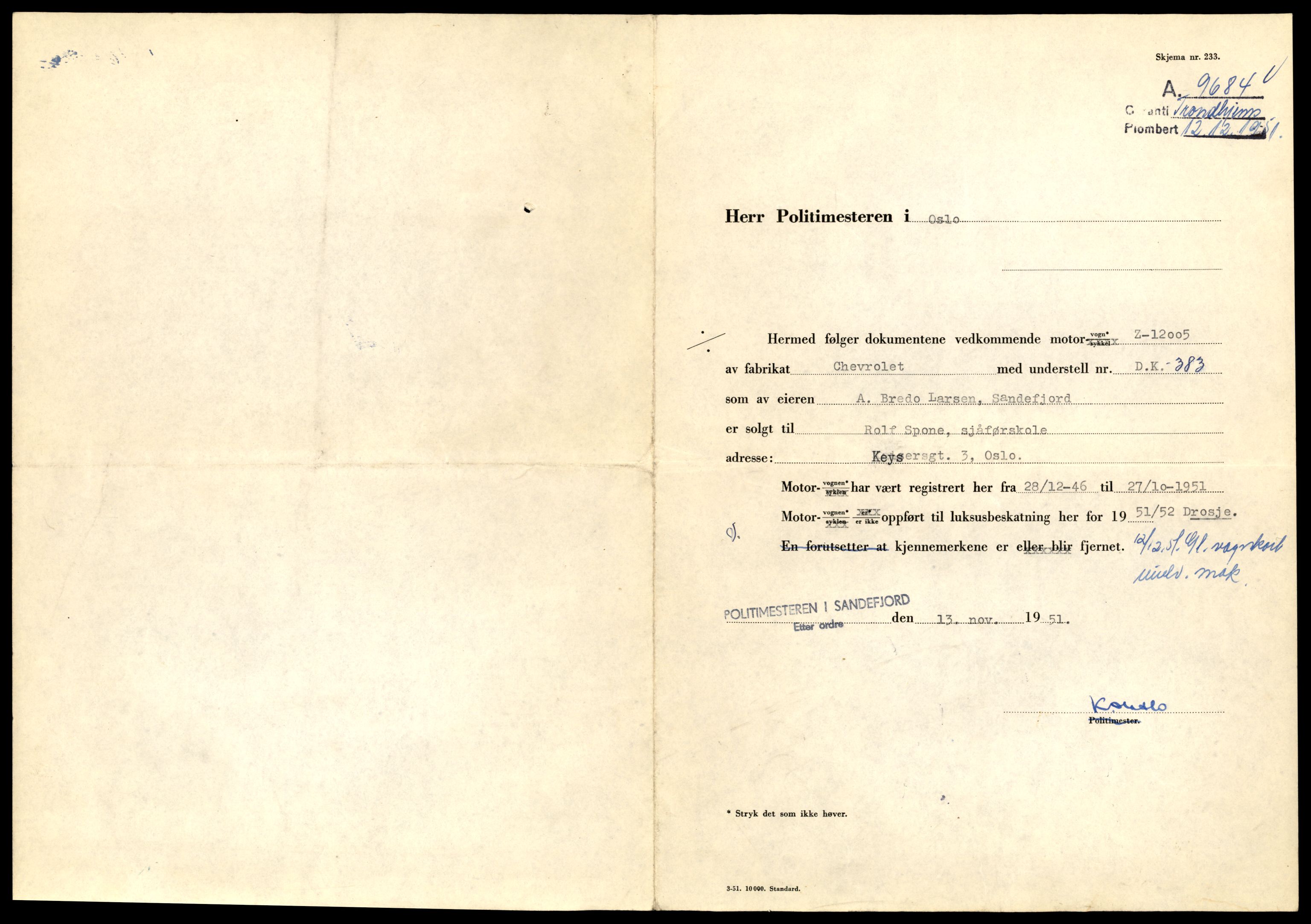 Møre og Romsdal vegkontor - Ålesund trafikkstasjon, AV/SAT-A-4099/F/Fe/L0009: Registreringskort for kjøretøy T 896 - T 1049, 1927-1998, p. 7